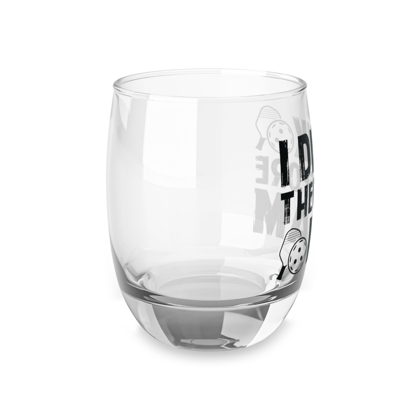 Pickleball Eye-Catching Whiskey Glass - I Dink Therefore I Am