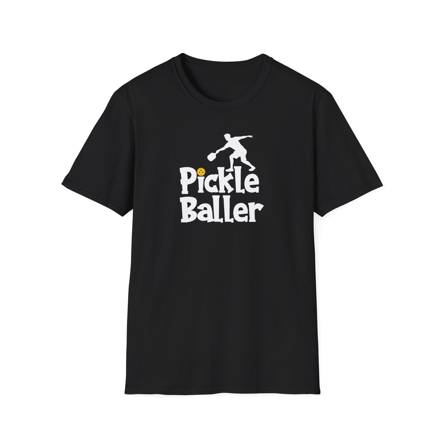 Men's Durable Pickleball T-shirt - Pickle Baller Black