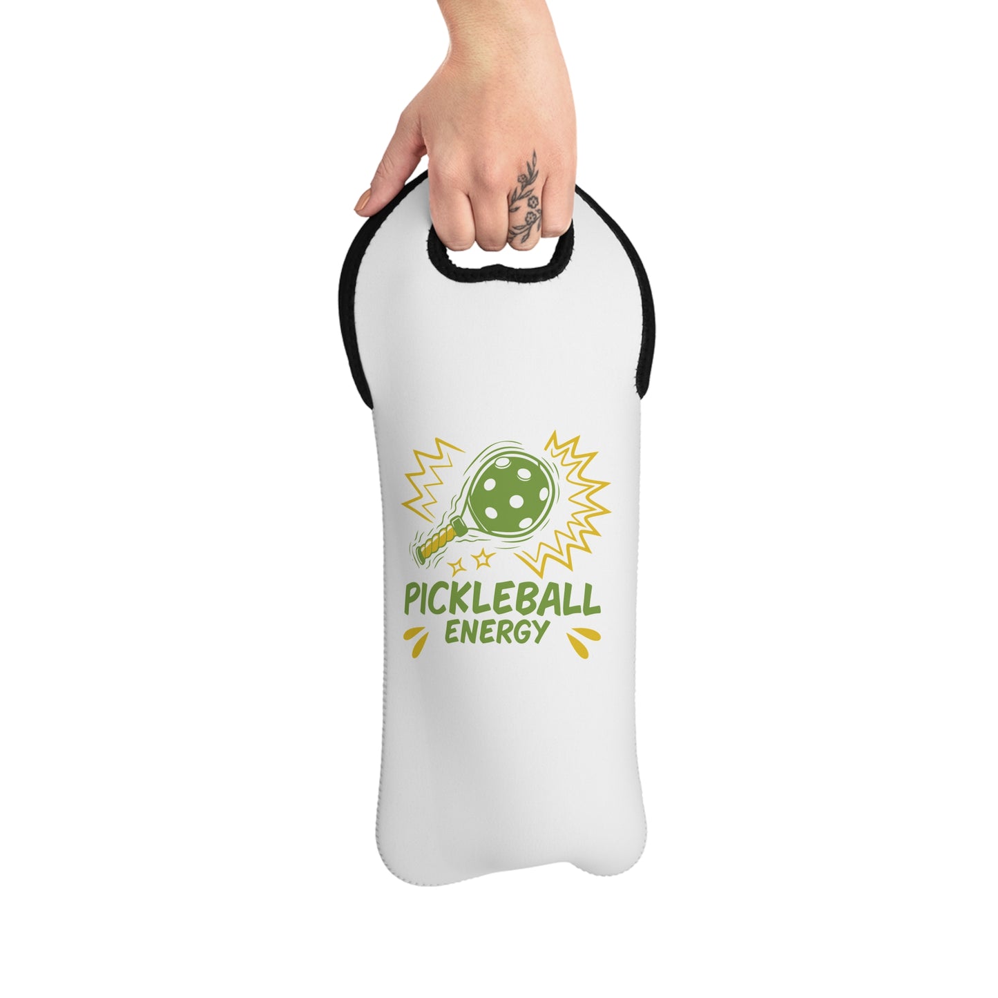 Pickleball Fun Wine Tote Bag - Pickleball Energy
