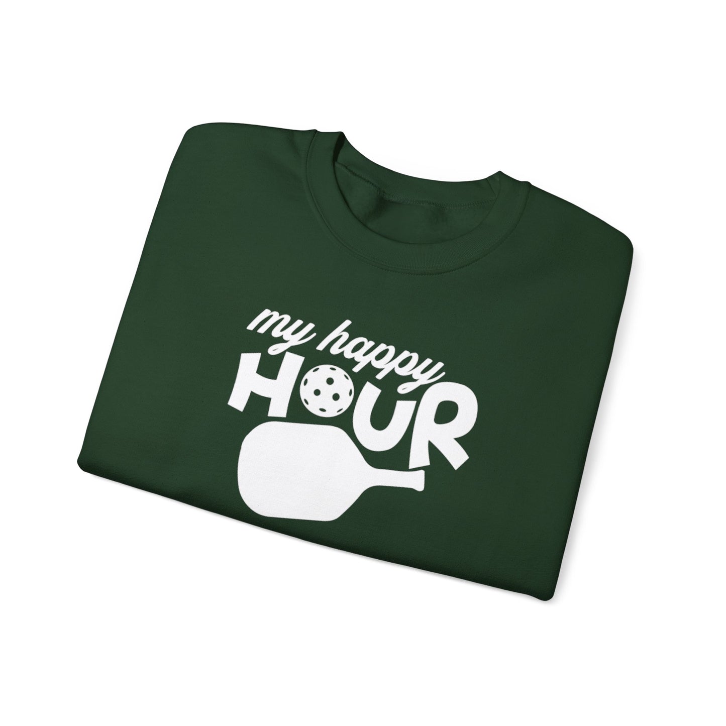 Men's Soft Pickleball Sweatshirt - My Happy Hour