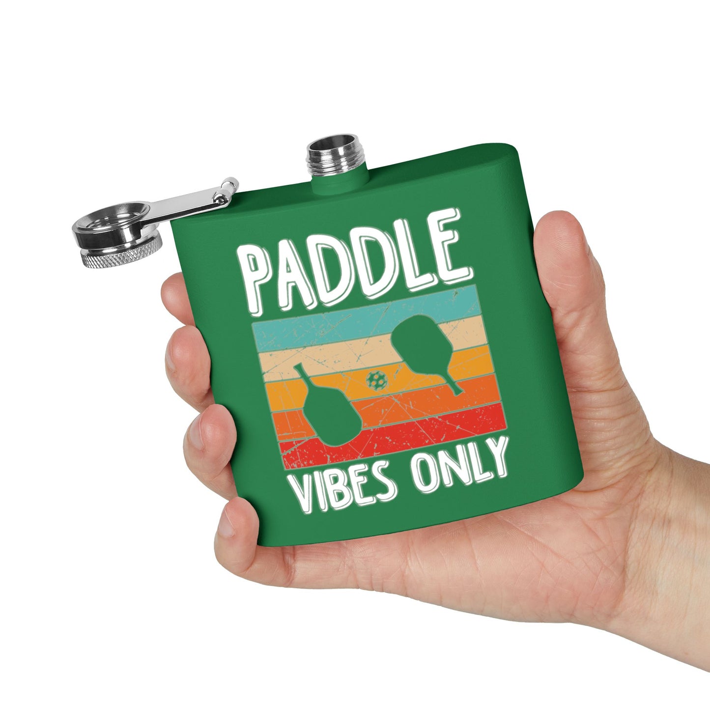 Pickleball Colorful Flask - Paddle Vibes Only