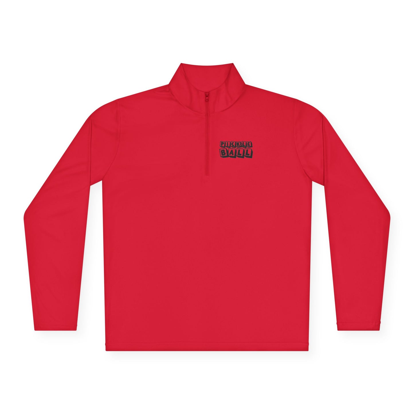 Men's Durable Pickleball Pullover - Pickleball Pop Blocks Red