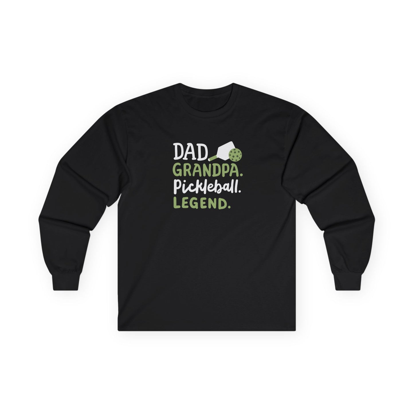 Men's Pickleball Long Sleeves top - Dad Grandpa Pickleball Legend Black