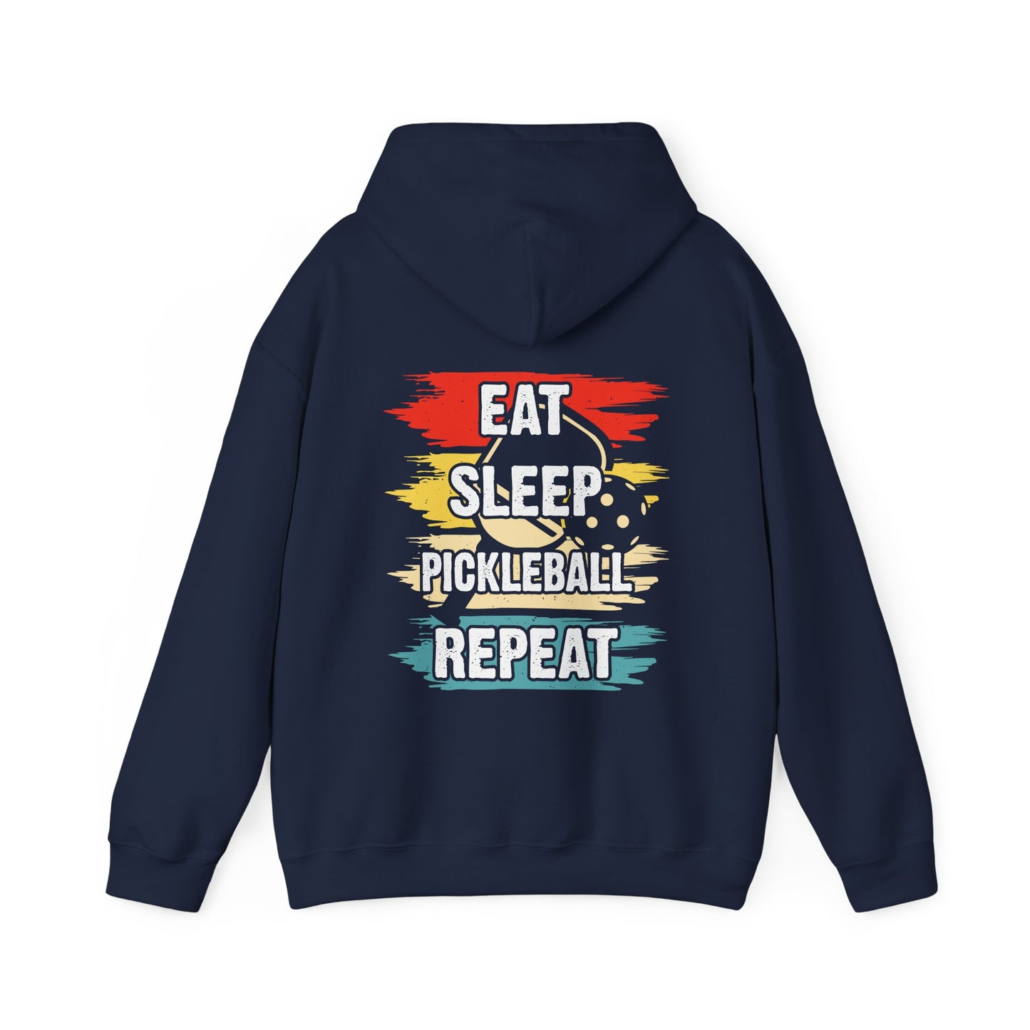 Men's Pickleball Hoodie - Eat Sleep Pickleball Repeat Retro