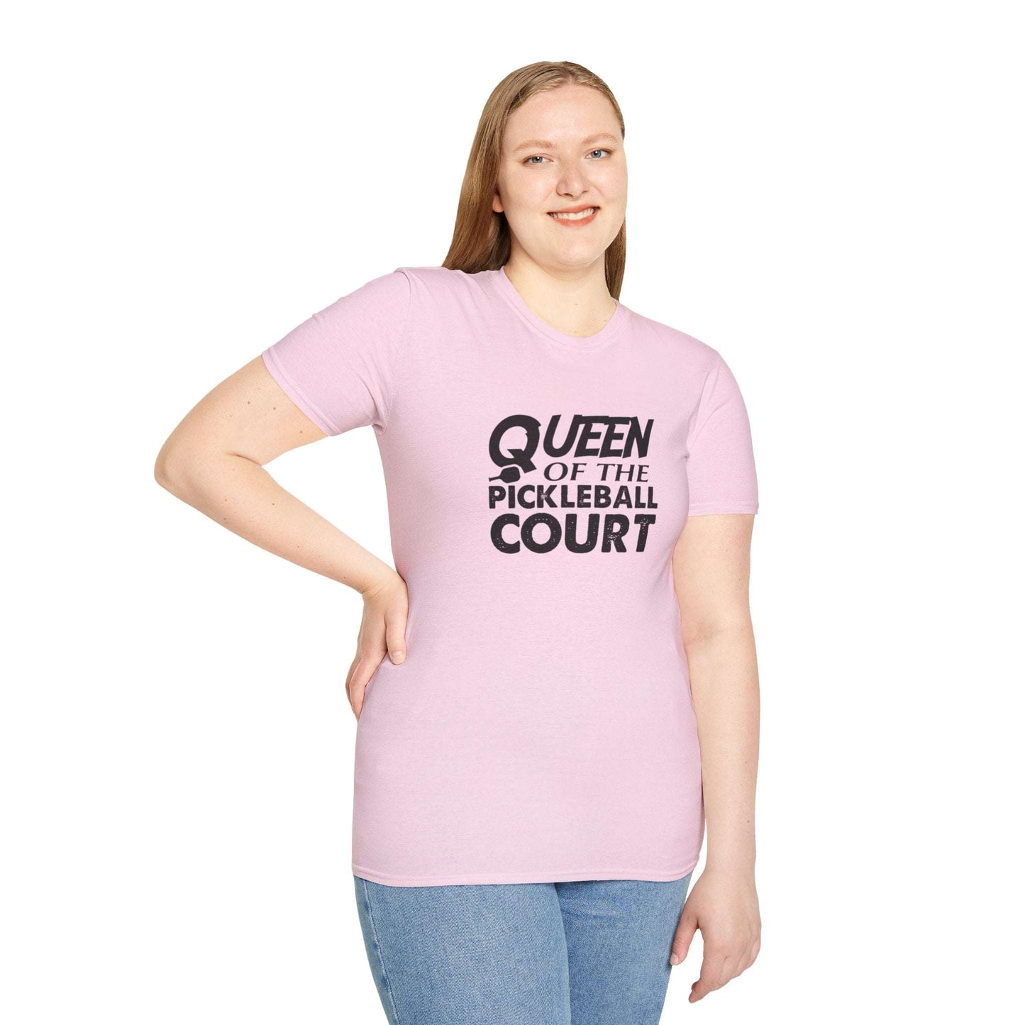 Women's Charming Pickleball T-shirt - Queen of the Pickleball Court