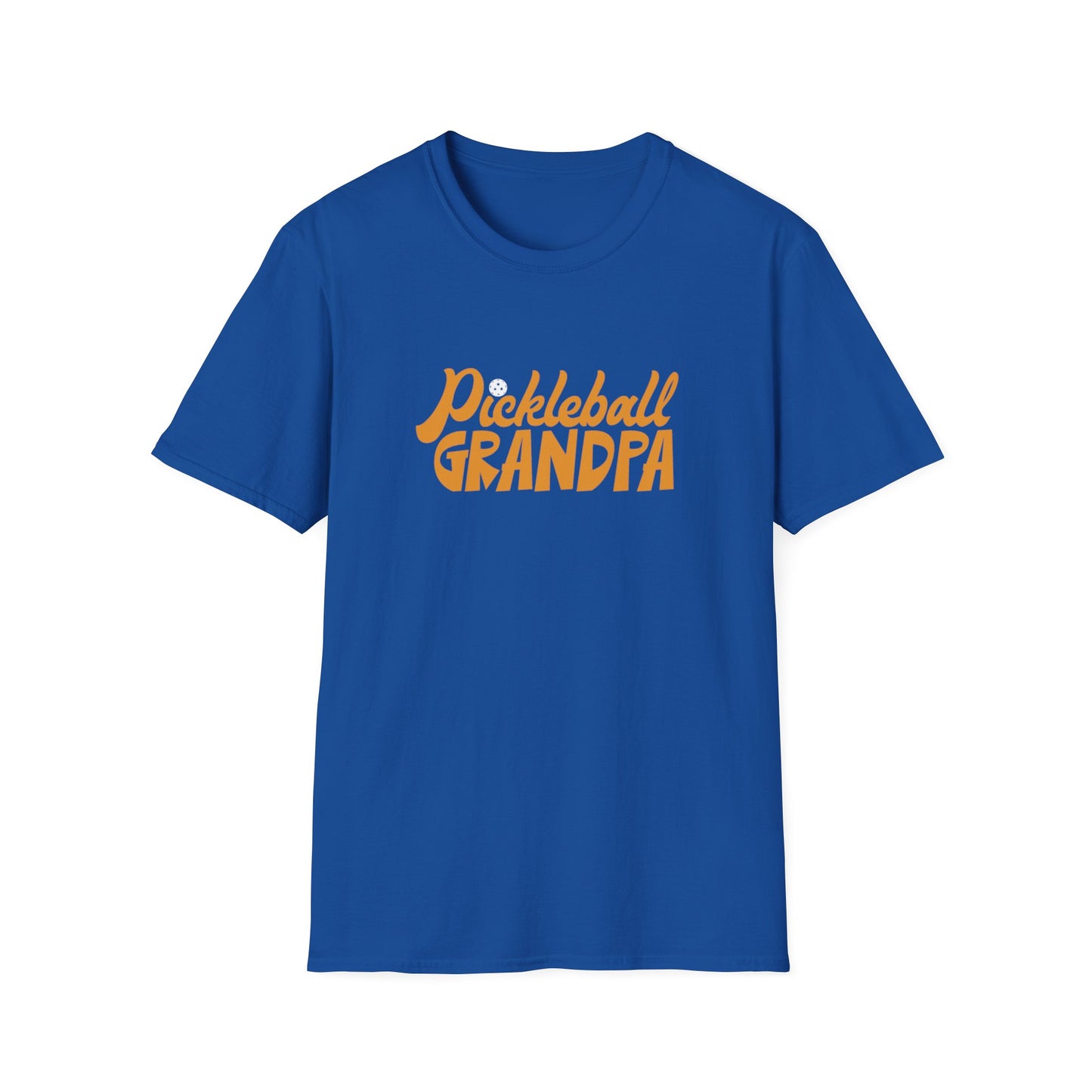 Men's Comfy Pickleball T-shirt - Pickleball Grandpa Royal