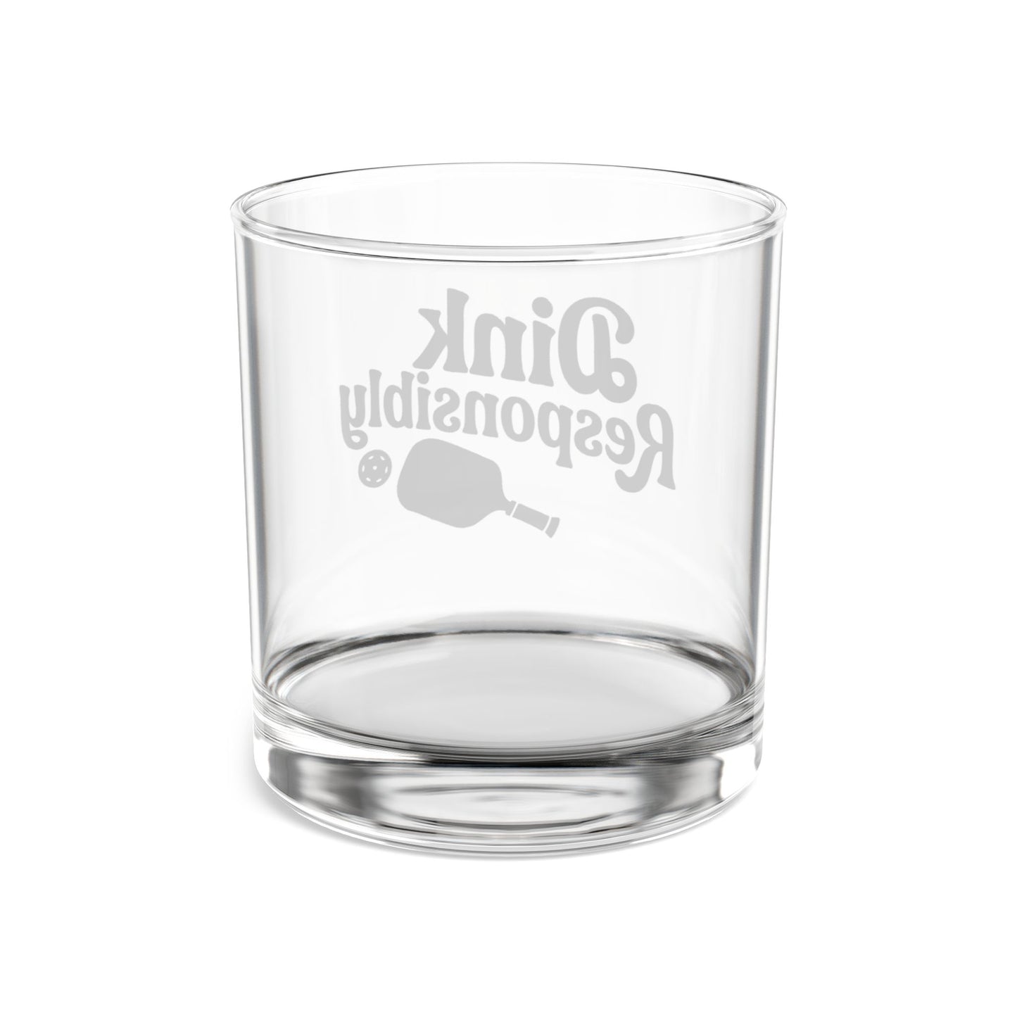 Pickleball Unique Rocks Glass - Dink Responsibly