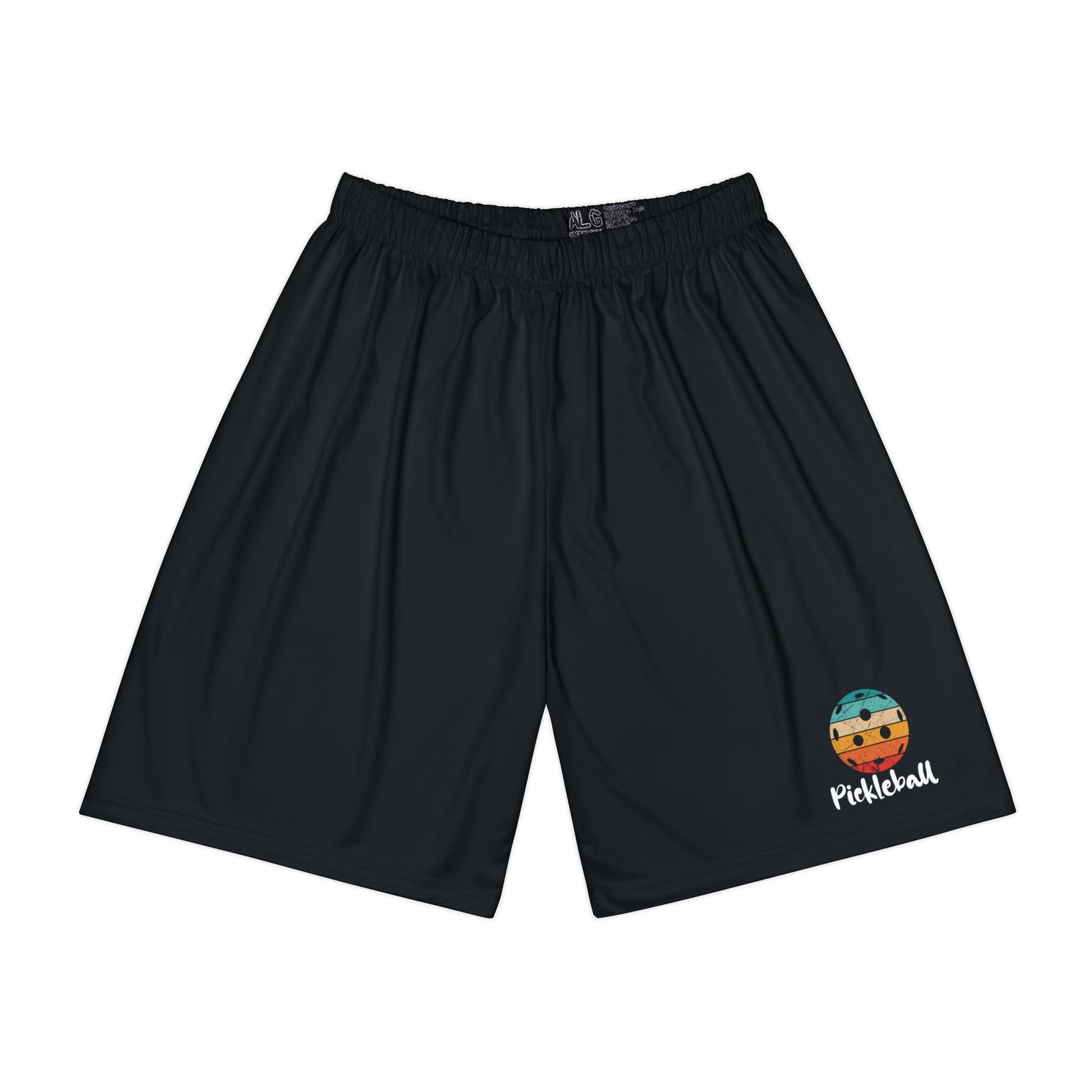 Men's Comfy Pickleball Short - Pickleball & Ball Black