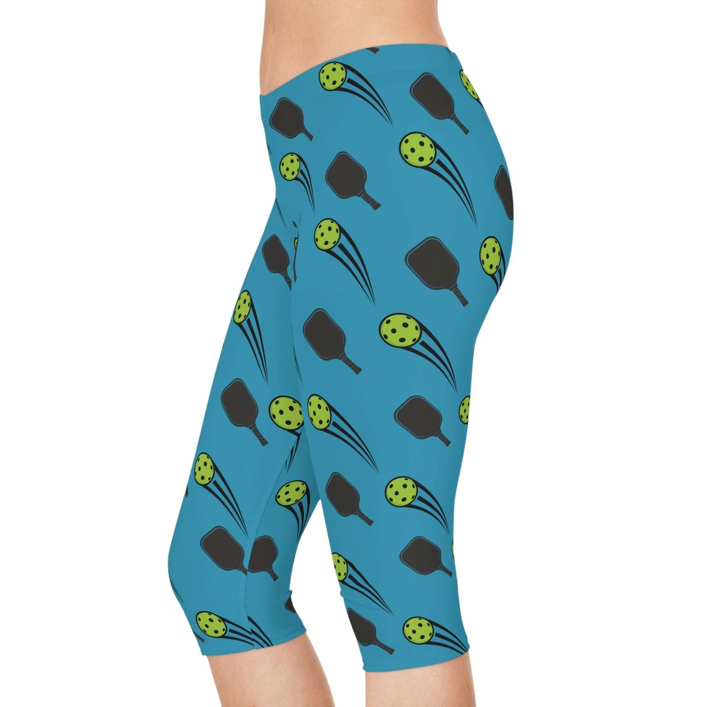 Women's Vibrant Pickleball Legging - Paddle and Ball