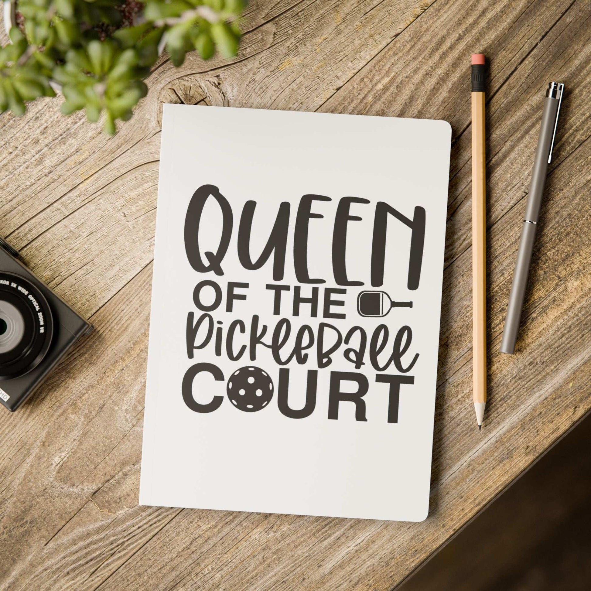 Pickleball Eye-Catching Journal - Queen of the Pickleball Court