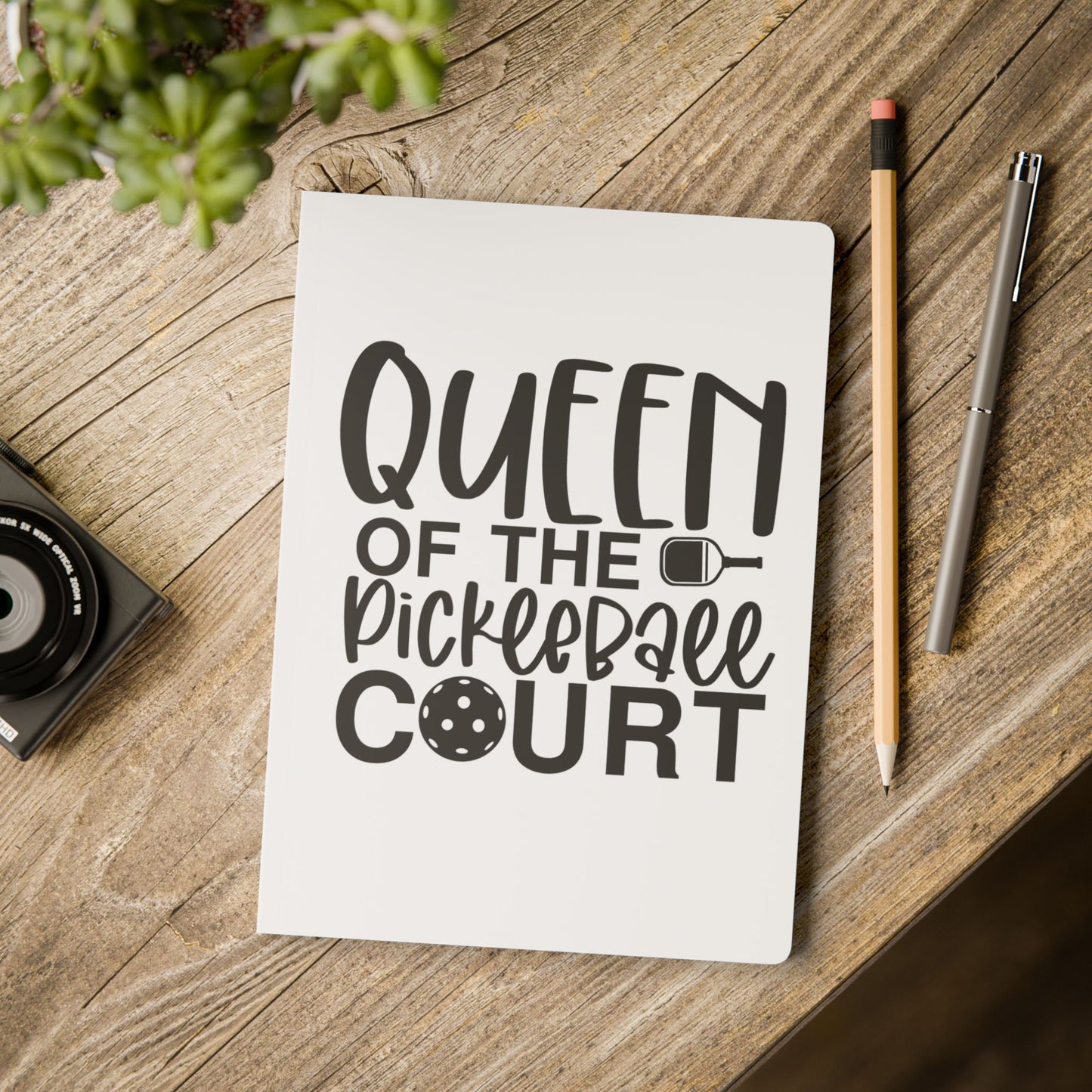 Pickleball Eye-Catching Journal - Queen of the Pickleball Court