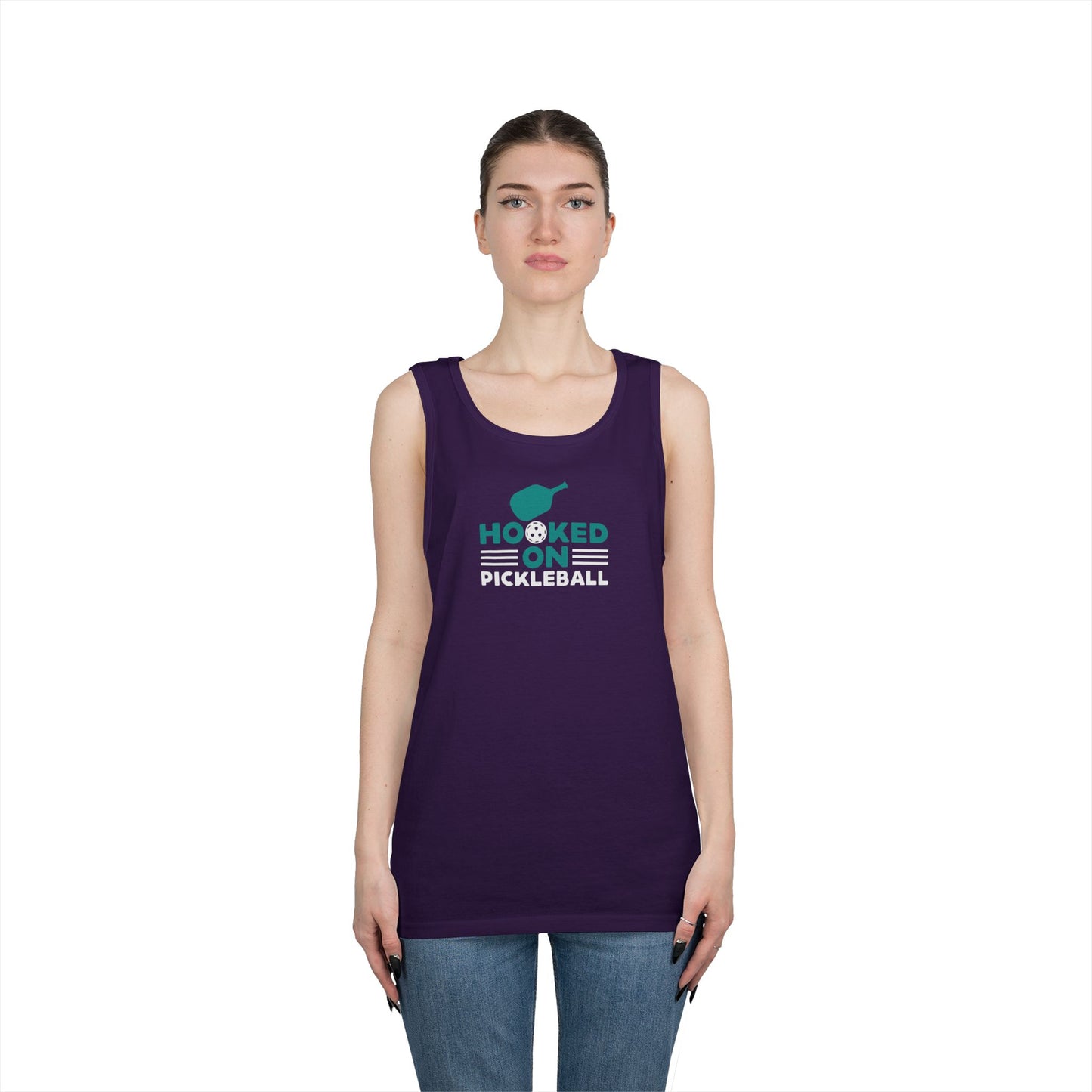 Women's Quirky Pickleball Tank Top - Hooked On Pickleball