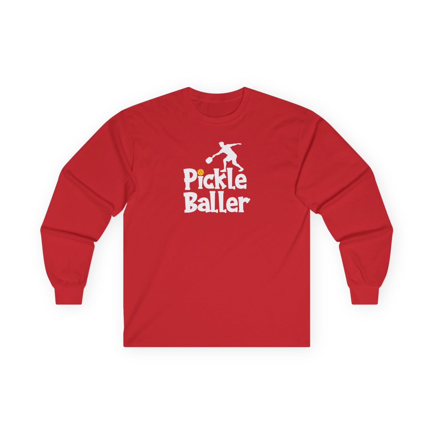 Men's Lightweight Pickleball Long Sleeves top - Pickle Baller Red