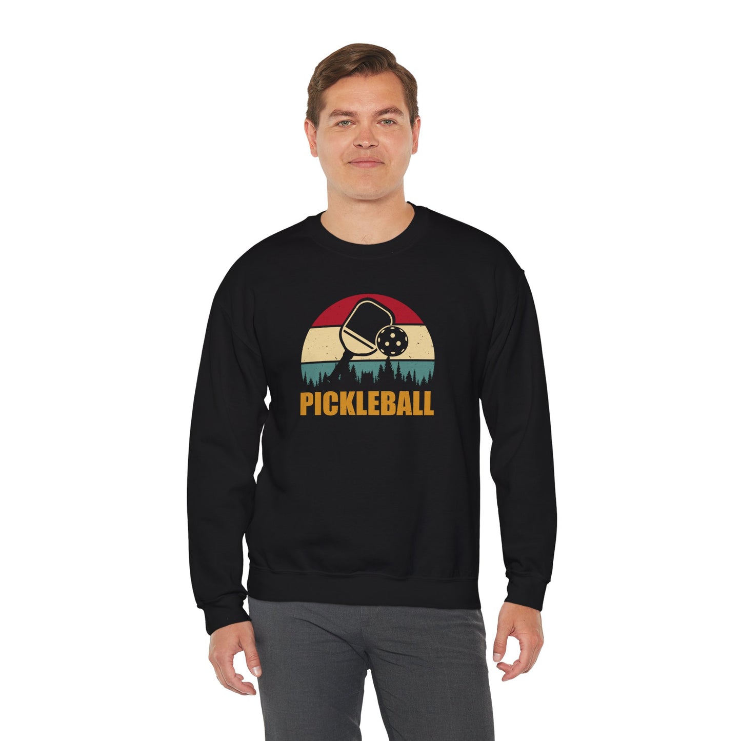 Men's Comfy Pickleball Sweatshirt - Pickleball Retro