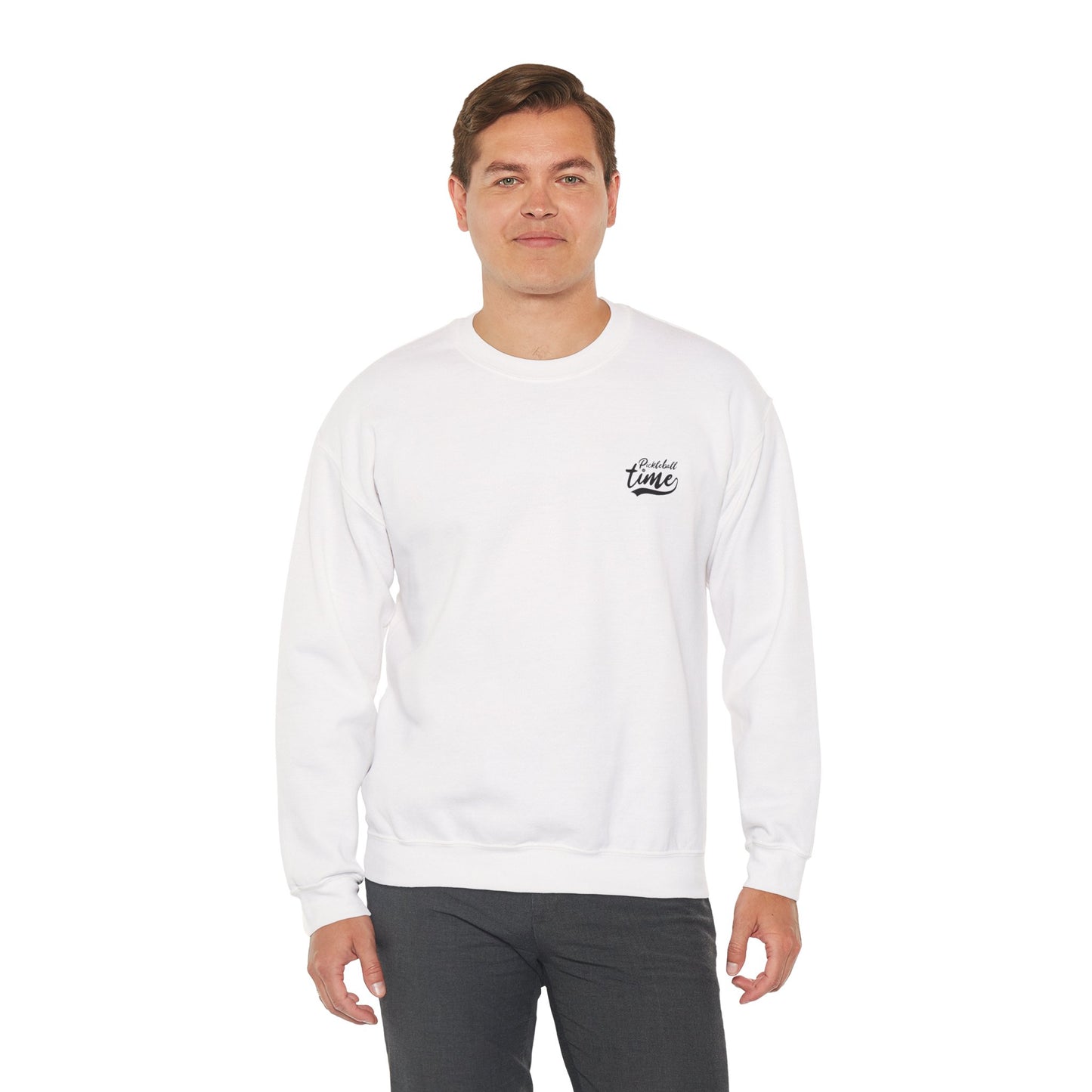 Men's Comfy Pickleball Sweatshirt - This Is My Happy Hour Pickleball