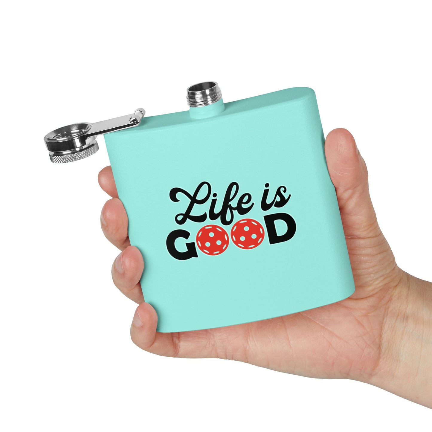 Pickleball Cute Flask - Life is Good