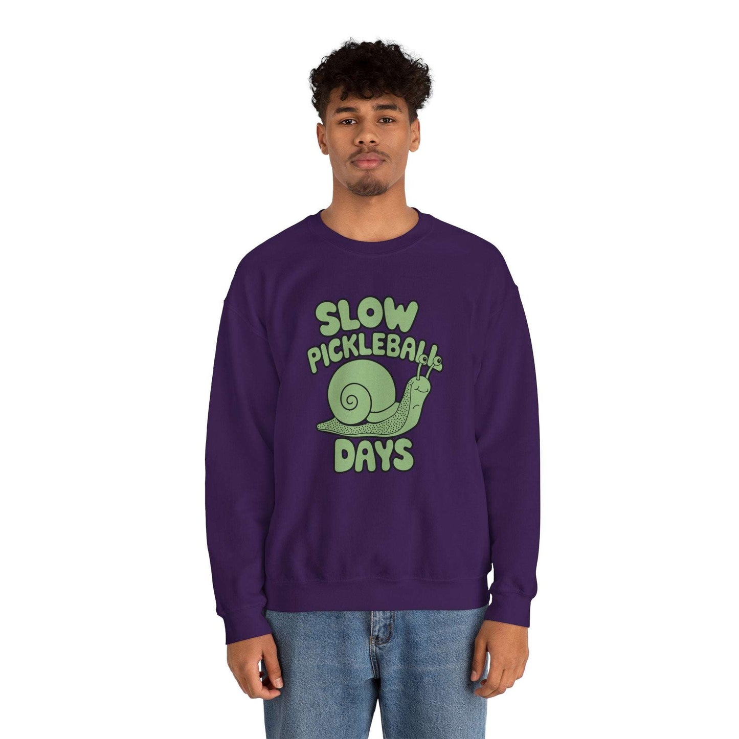 Men's Funny Pickleball Sweatshirt - Slow Pickleball Days