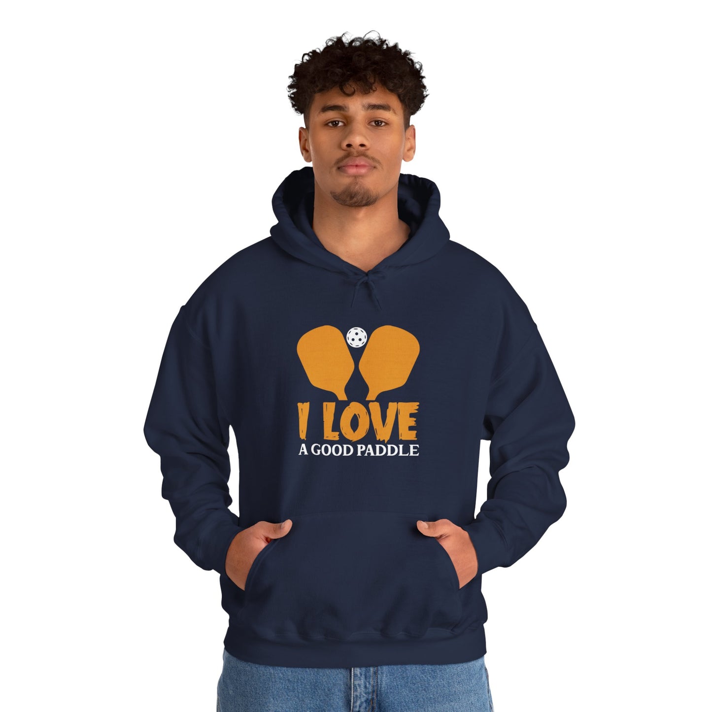 Men's Comfy Pickleball Hoodie - I Love a Good Paddle