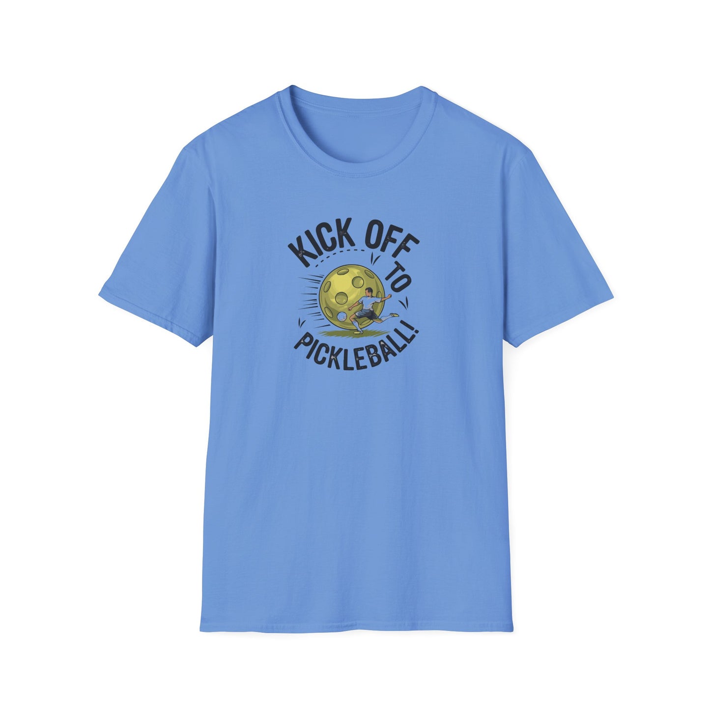 Men's Durable Pickleball T-shirt - Kick Off to Pickleball Blue
