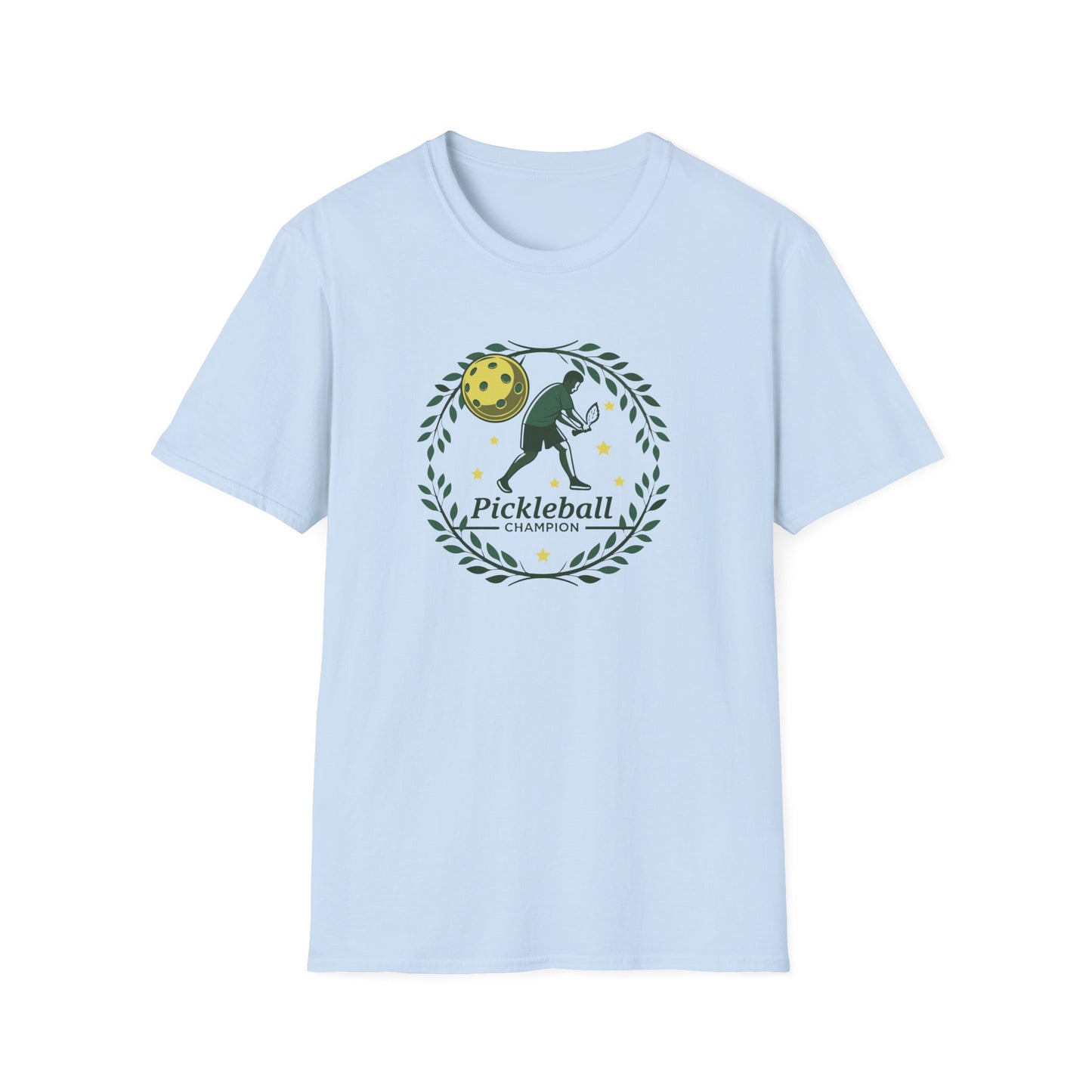 Men's Comfy Pickleball T-shirt - Pickleball Champion Blue