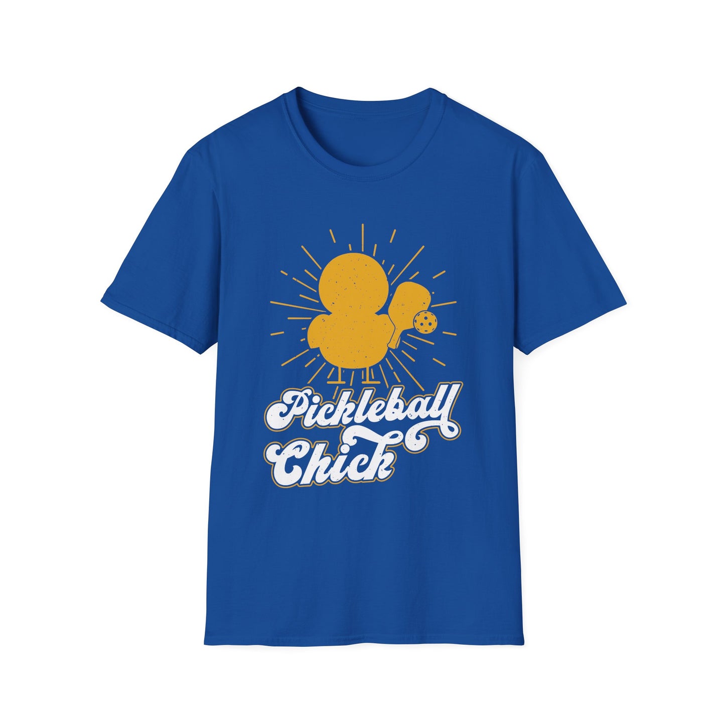 Men's Funny Pickleball T-shirt - Pickleball Chick Royal