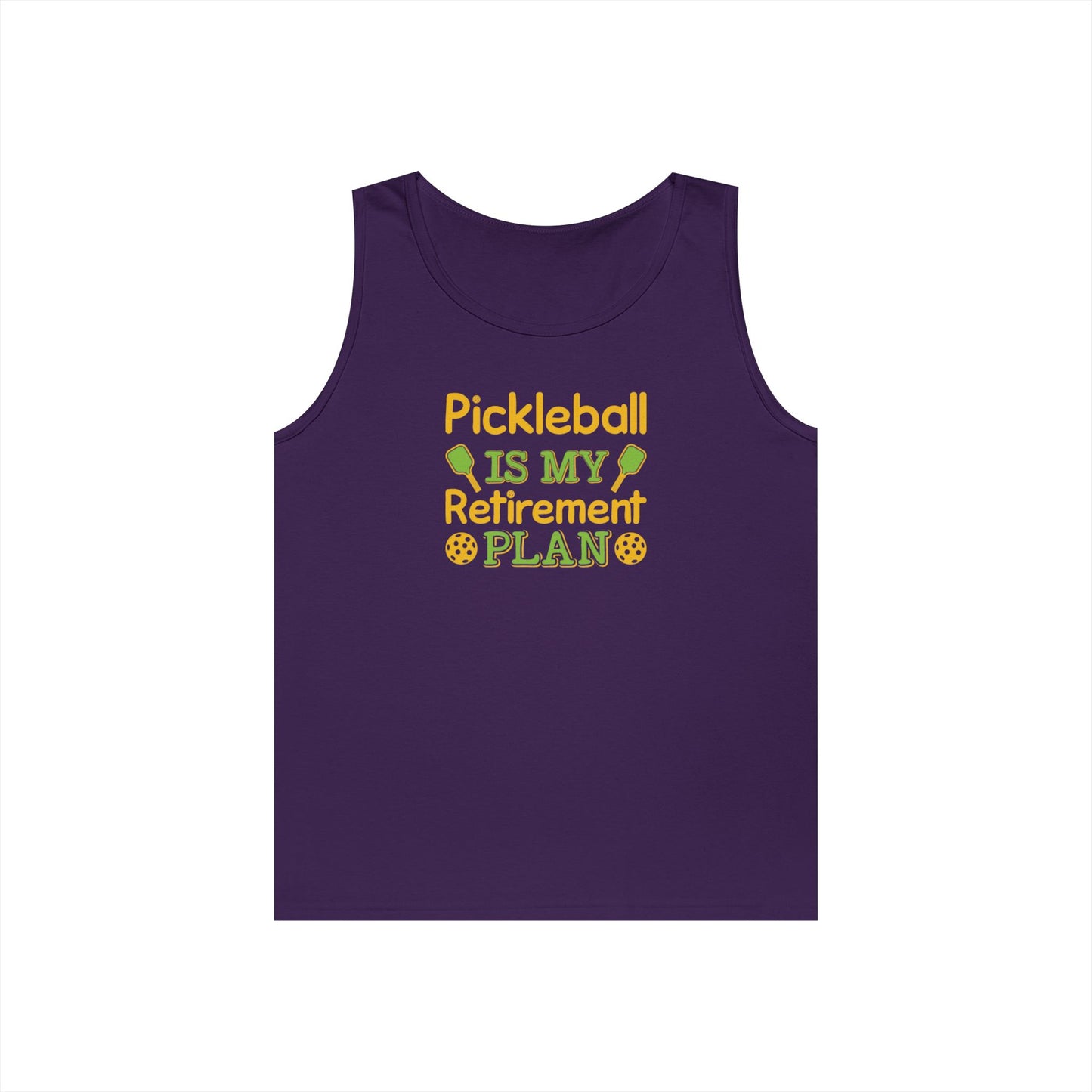 Women's Funny Pickleball Tank Top - Pickleball Is My Retirement Plan Purple