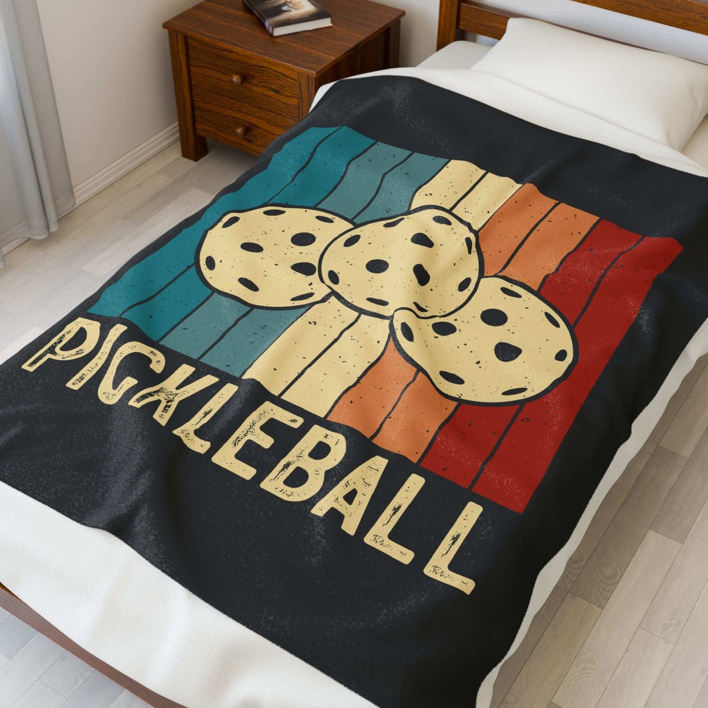 Pickleball Eye-Catching Blanket - Pickleball Retro