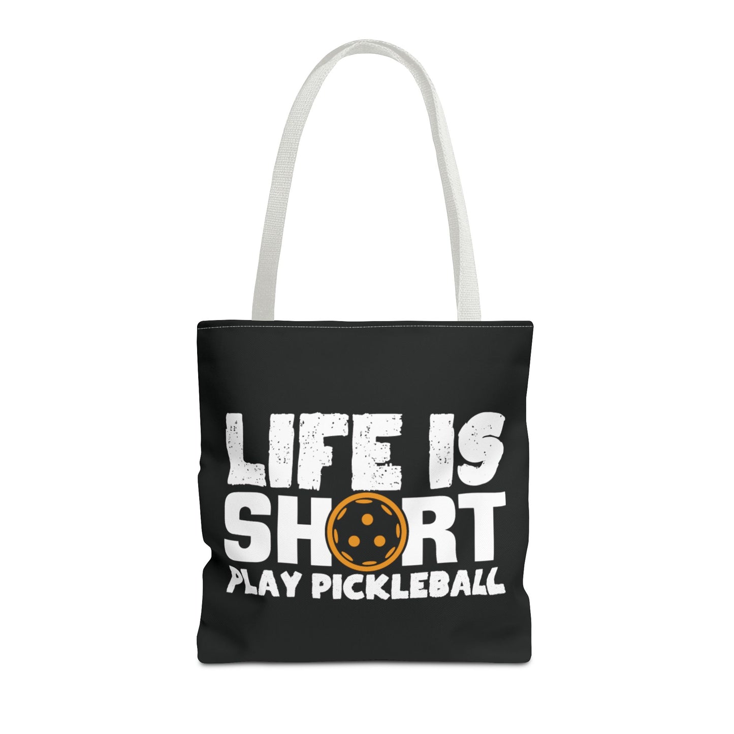 Pickleball Quirky Tote Bag - Life Is Short Play Pickleball White