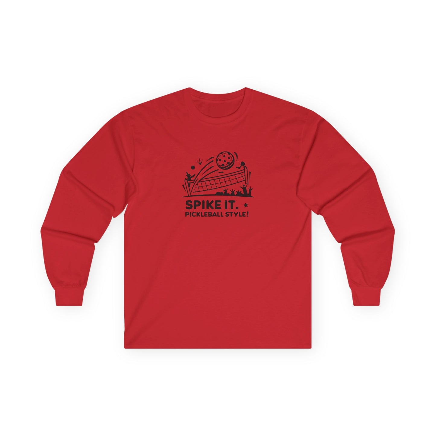 Men's Soft Pickleball Long Sleeves top - Spike It Pickleball Style Red