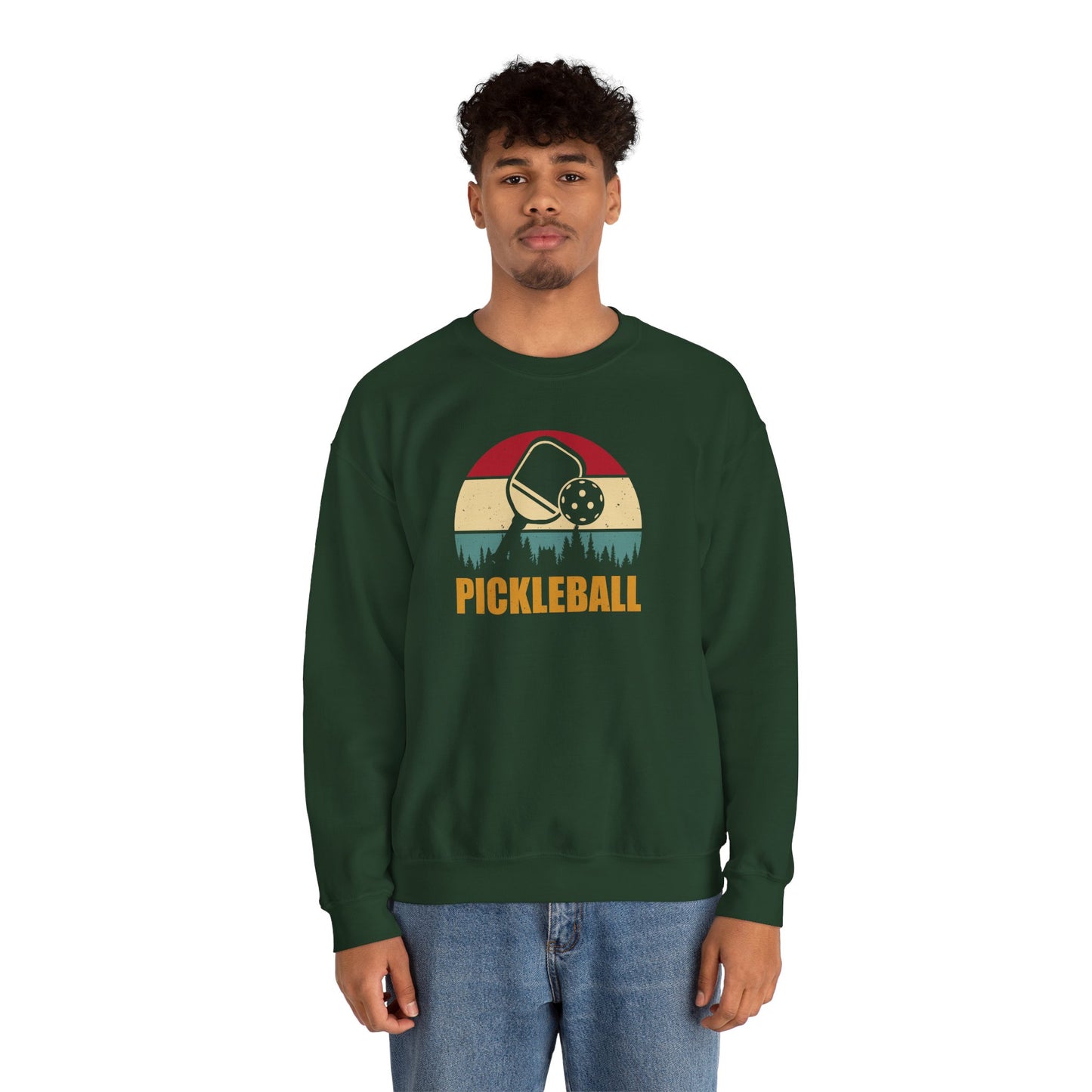 Men's Comfy Pickleball Sweatshirt - Pickleball Retro