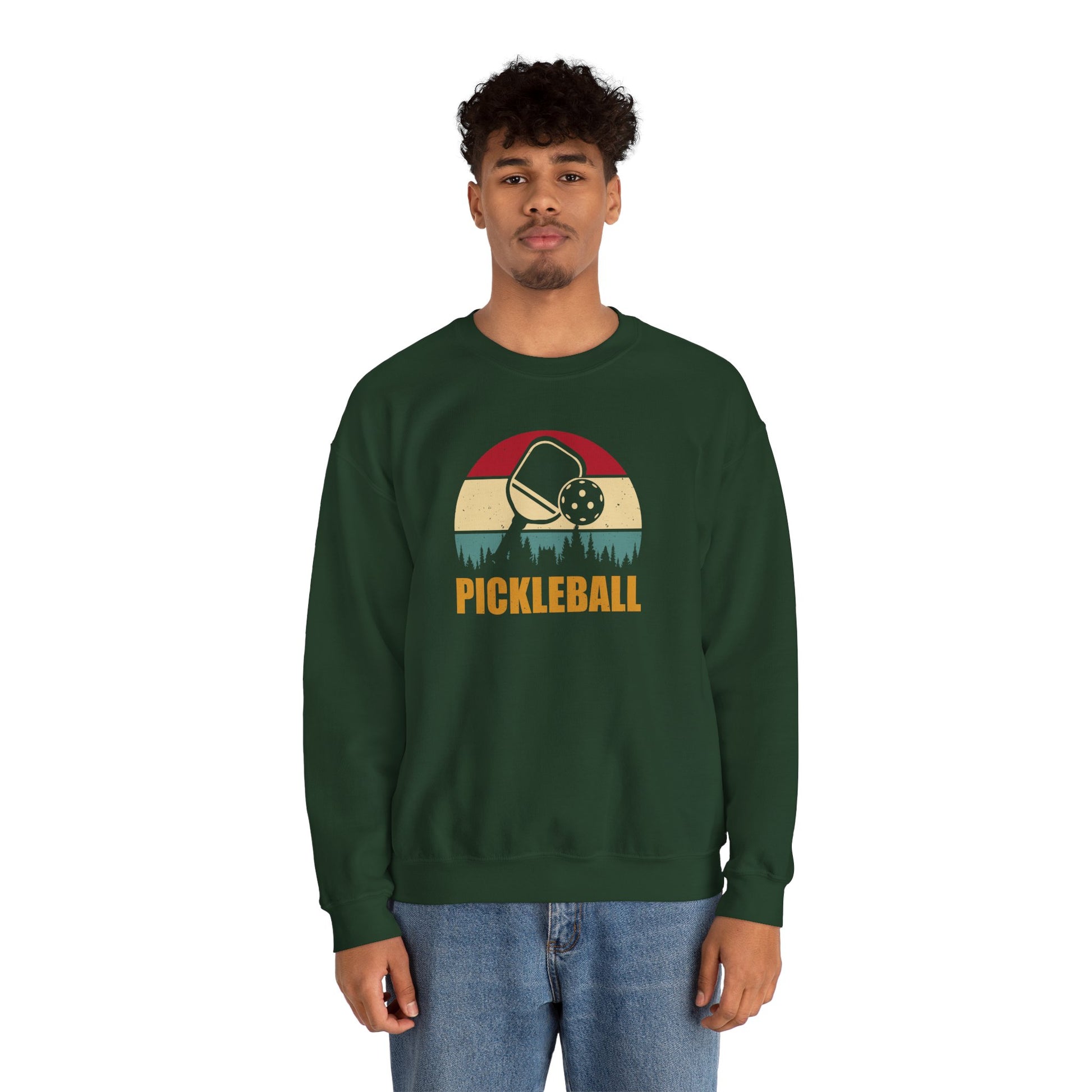 Men's Comfy Pickleball Sweatshirt - Pickleball Retro