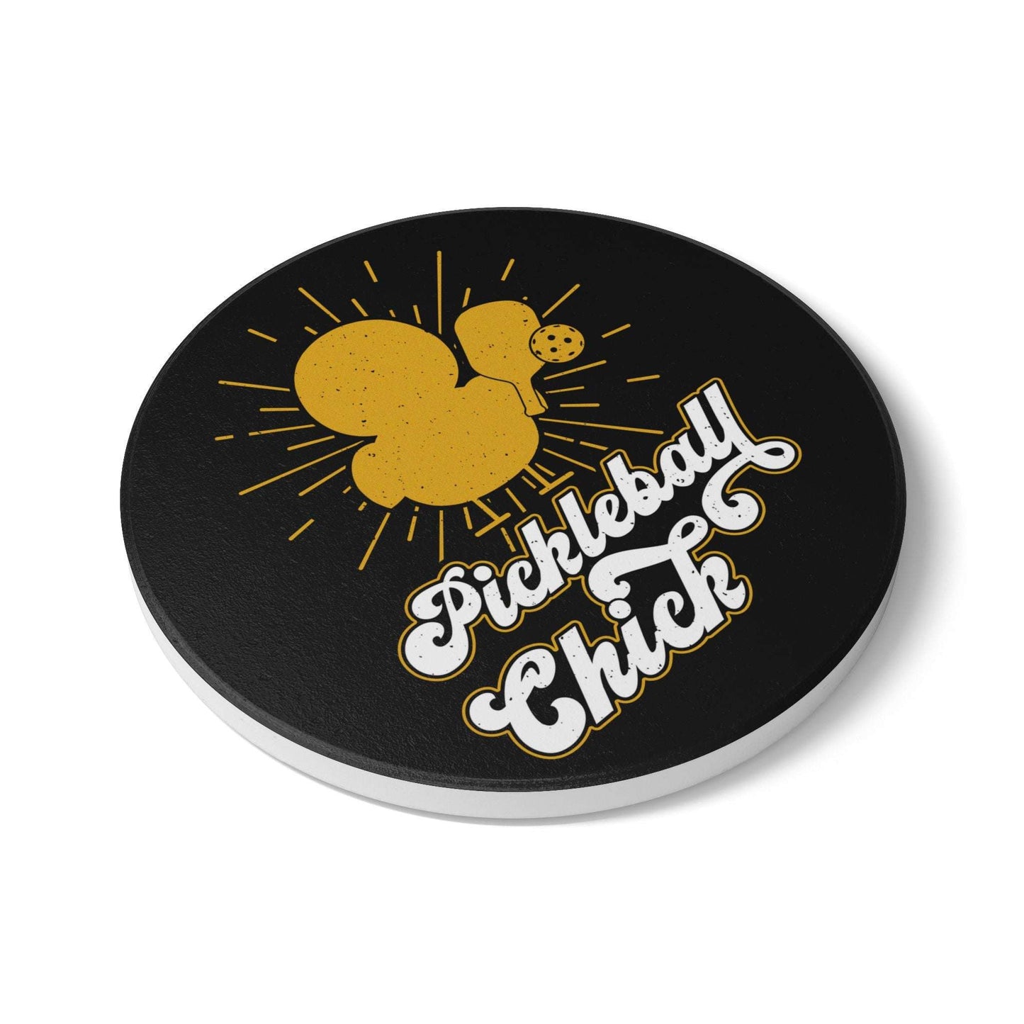 Pickleball Funny Ceramic Coaster - Pickleball Chick