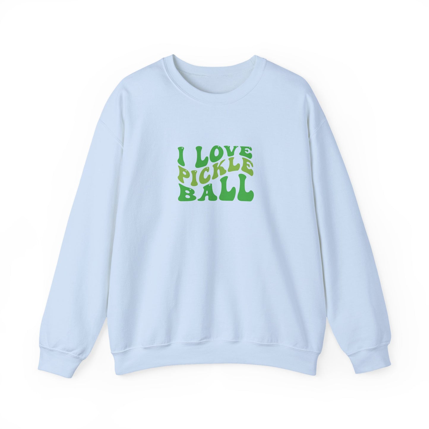 Women's Soft Pickleball Sweatshirt - I Love Pickleball Blue