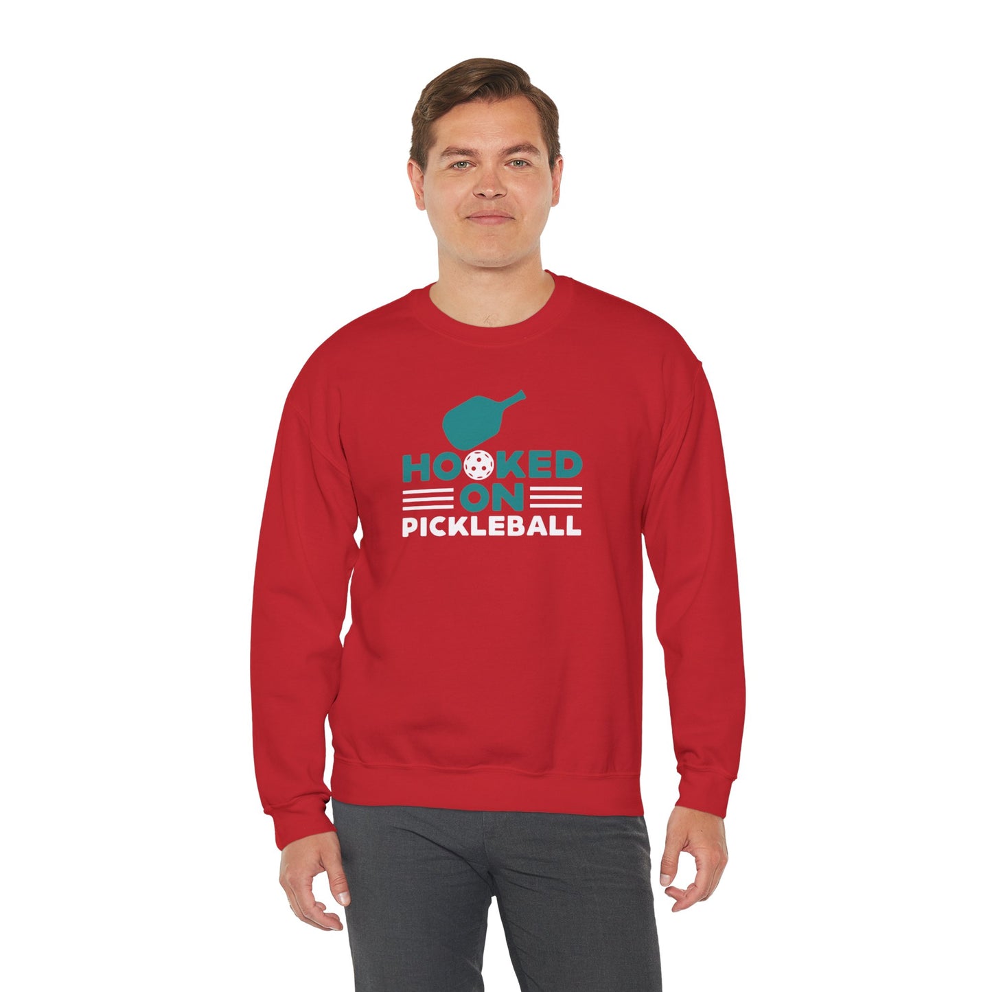 Men's Cool Pickleball Sweatshirt - Hooked on Pickleball
