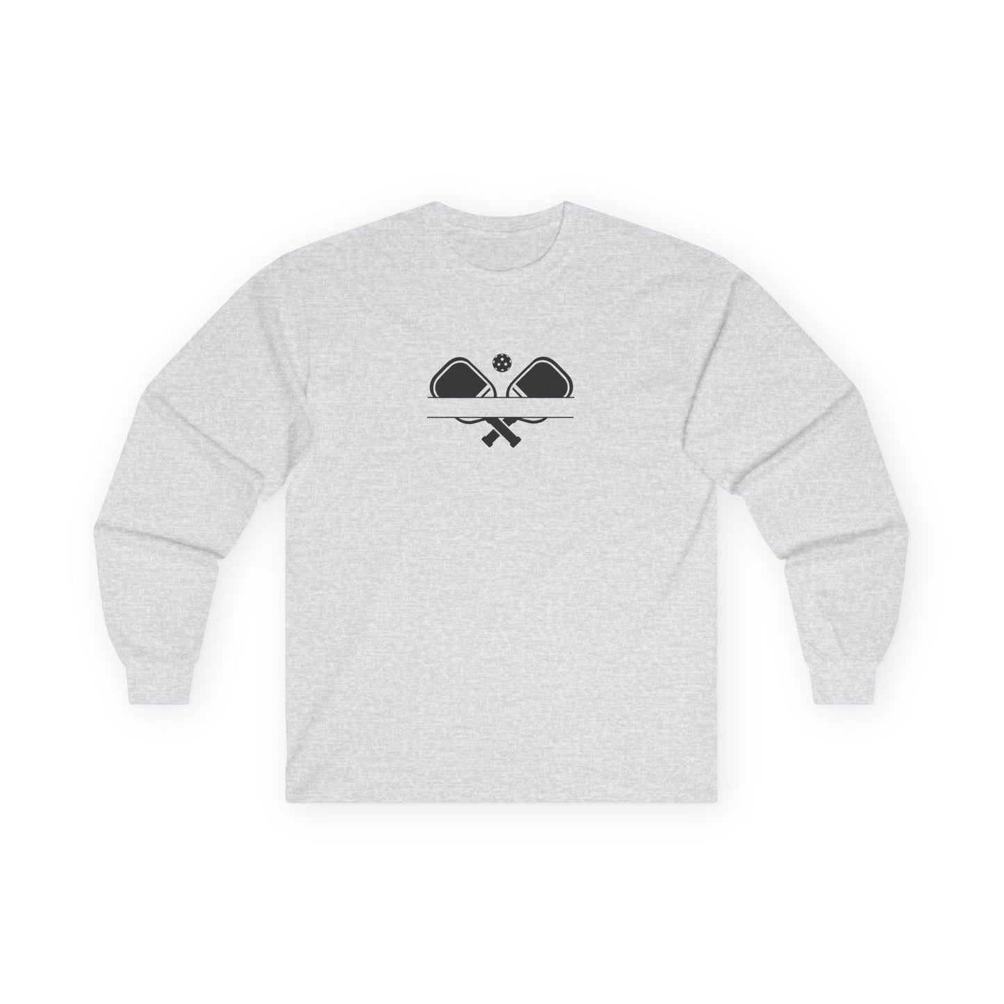 Men's Soft Pickleball Long Sleeves top - Double Paddles Grey