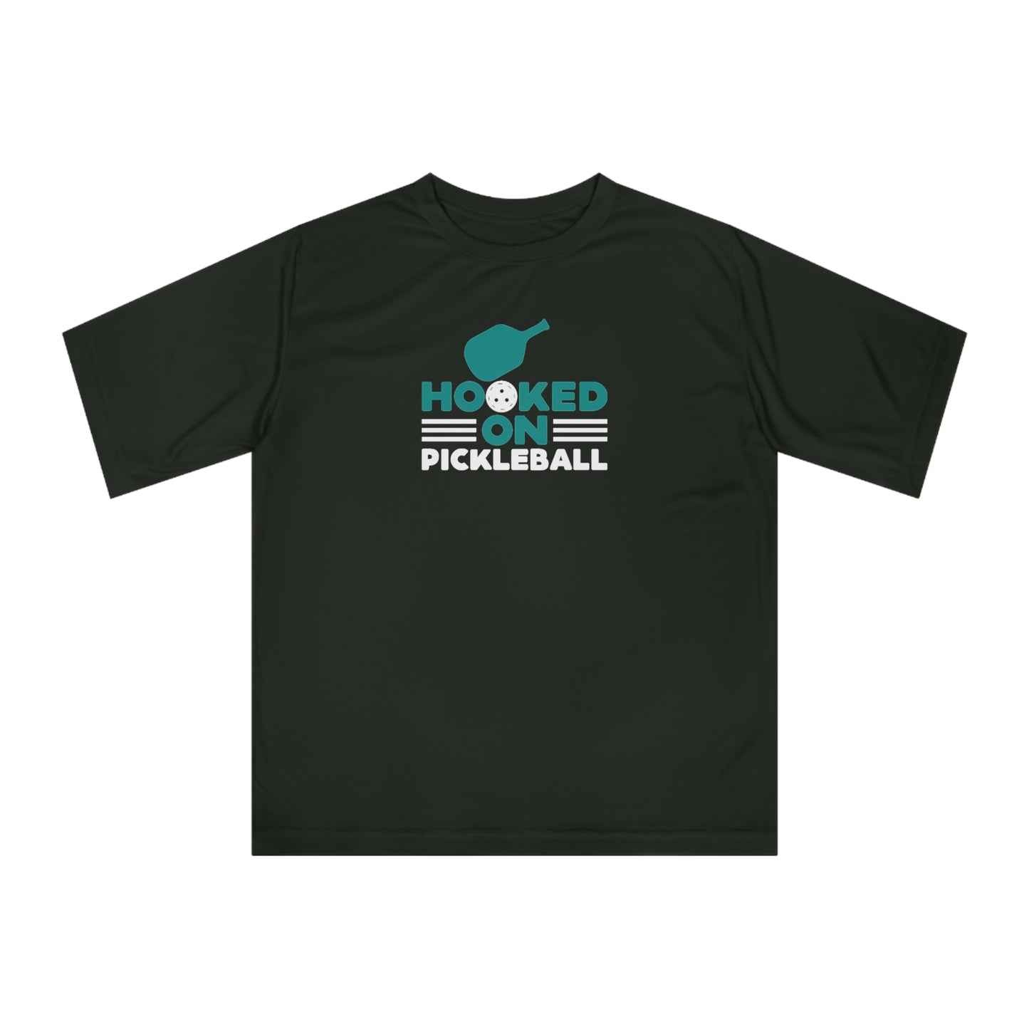 Women's Sporty Pickleball T-shirt - Hooked on Pickleball Black
