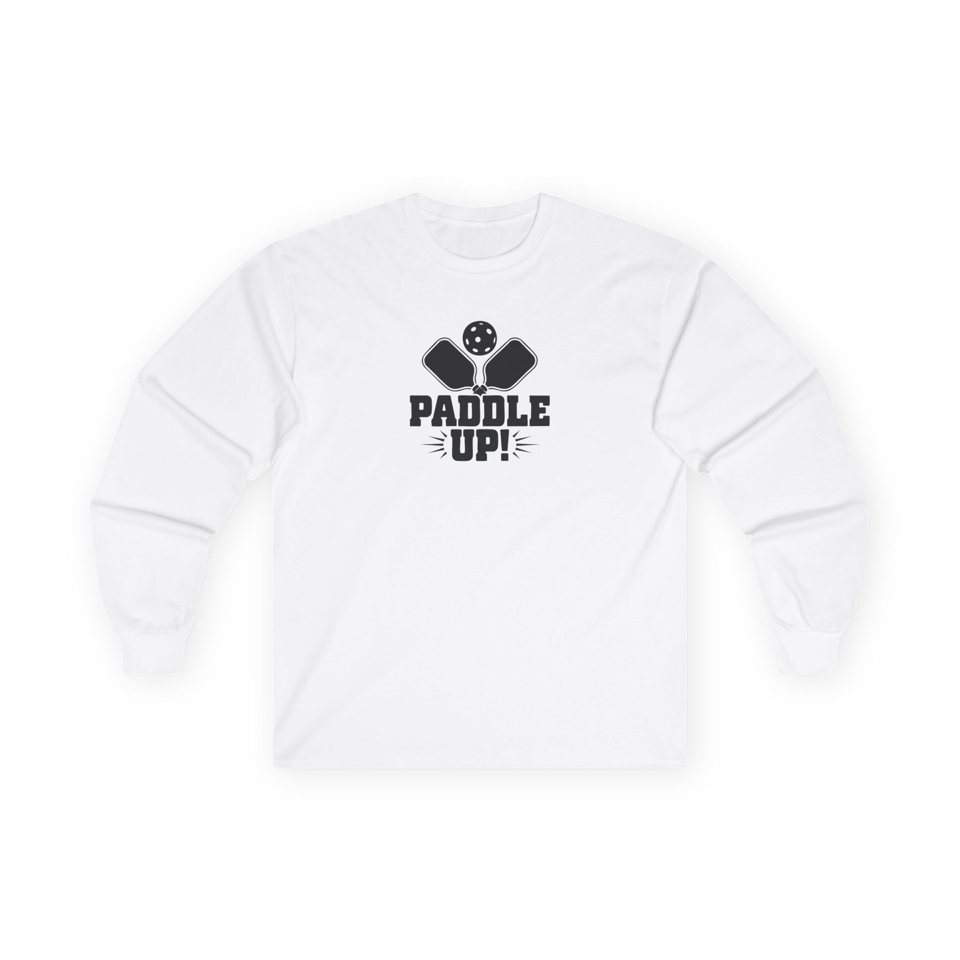 Men's Soft Pickleball Long Sleeves top - Paddle Up White
