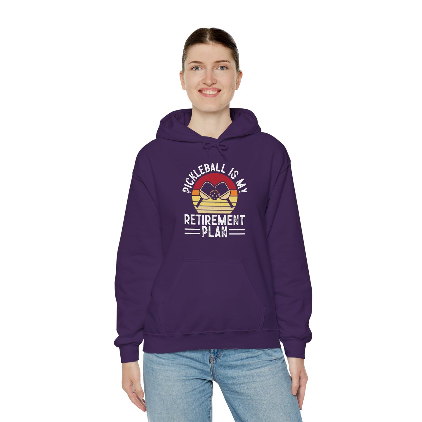 Women's Durable Pickleball Hoodie - Pickleball Is My Retirement Plan