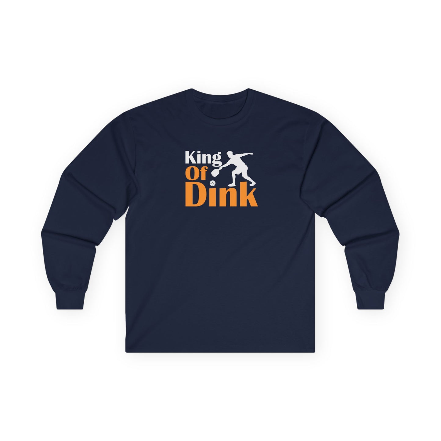 Men's Funny Pickleball Long Sleeves top - King of Dink Navy