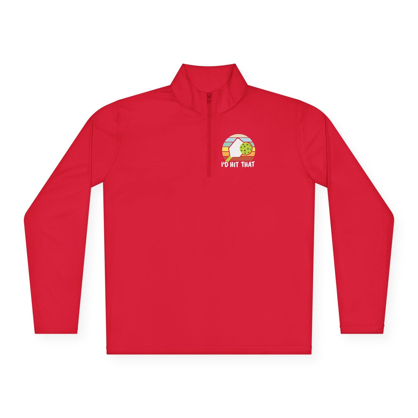 Women's Quirky Pickleball Pullover - I'd Hit That Red