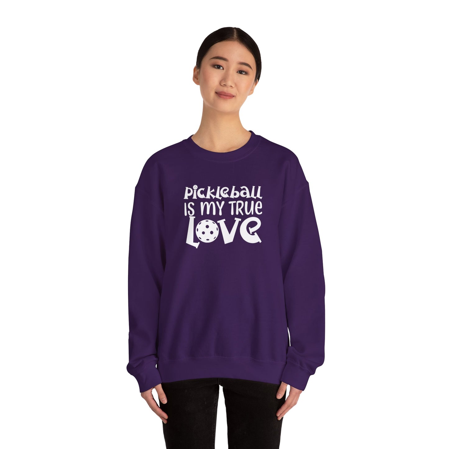 Women's Trendy Pickleball Sweatshirt - Pickleball is My True Love