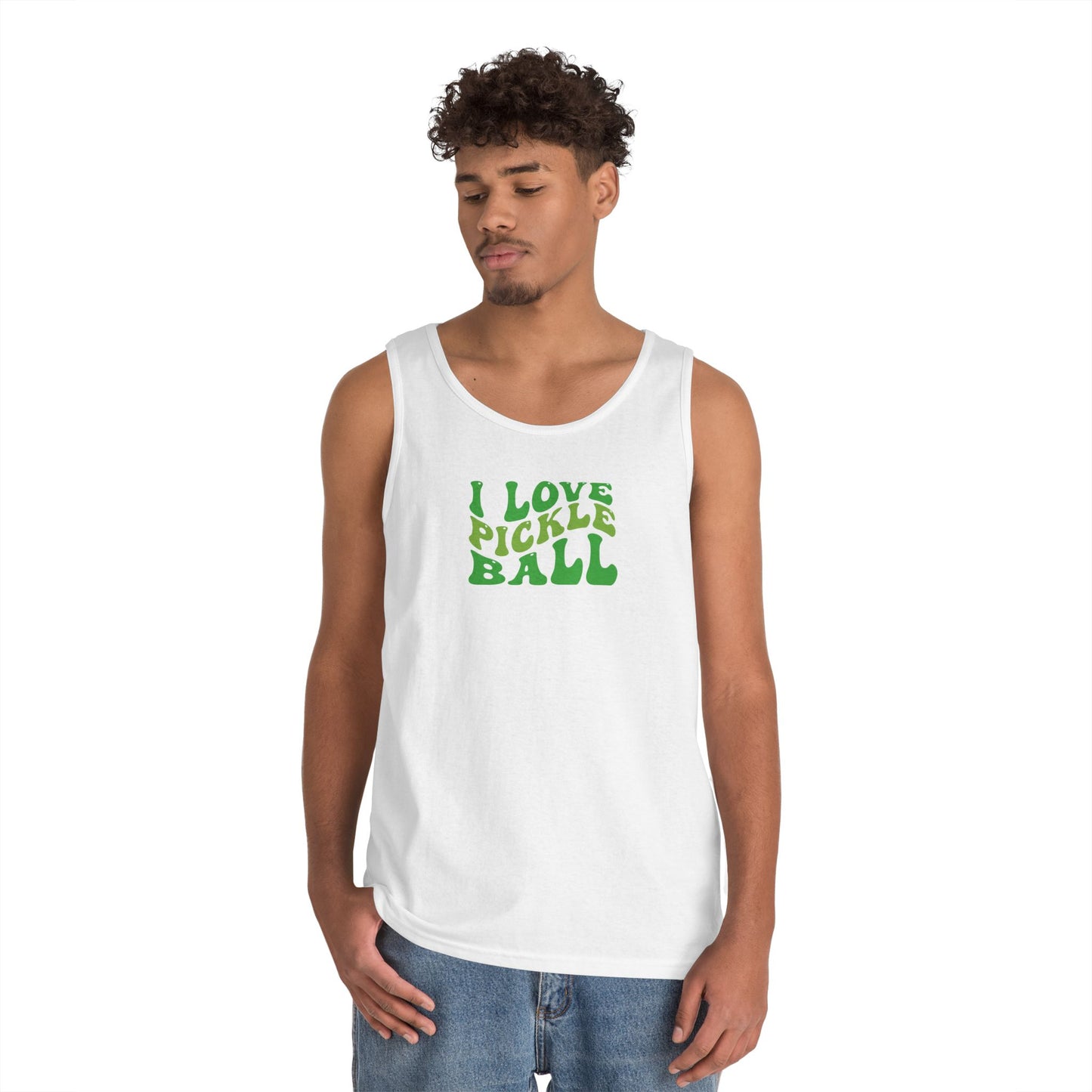 Men's Funny Pickleball Tank Top - I Love Pickleball