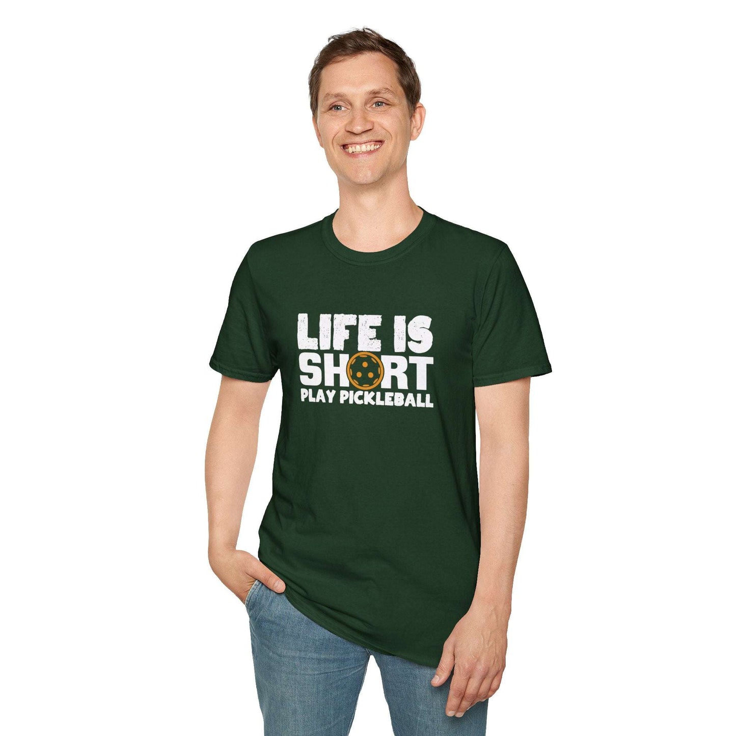 Men's Hilarious Pickleball T-shirt - Life Is Short Play Pickleball