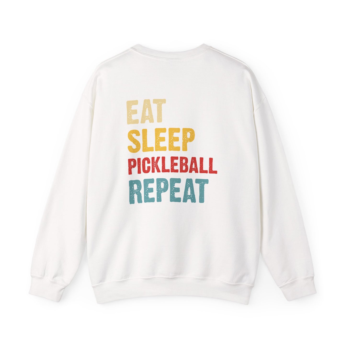 Men's Cool Pickleball Sweatshirt - Eat Sleep Pickleball Repeat Retro