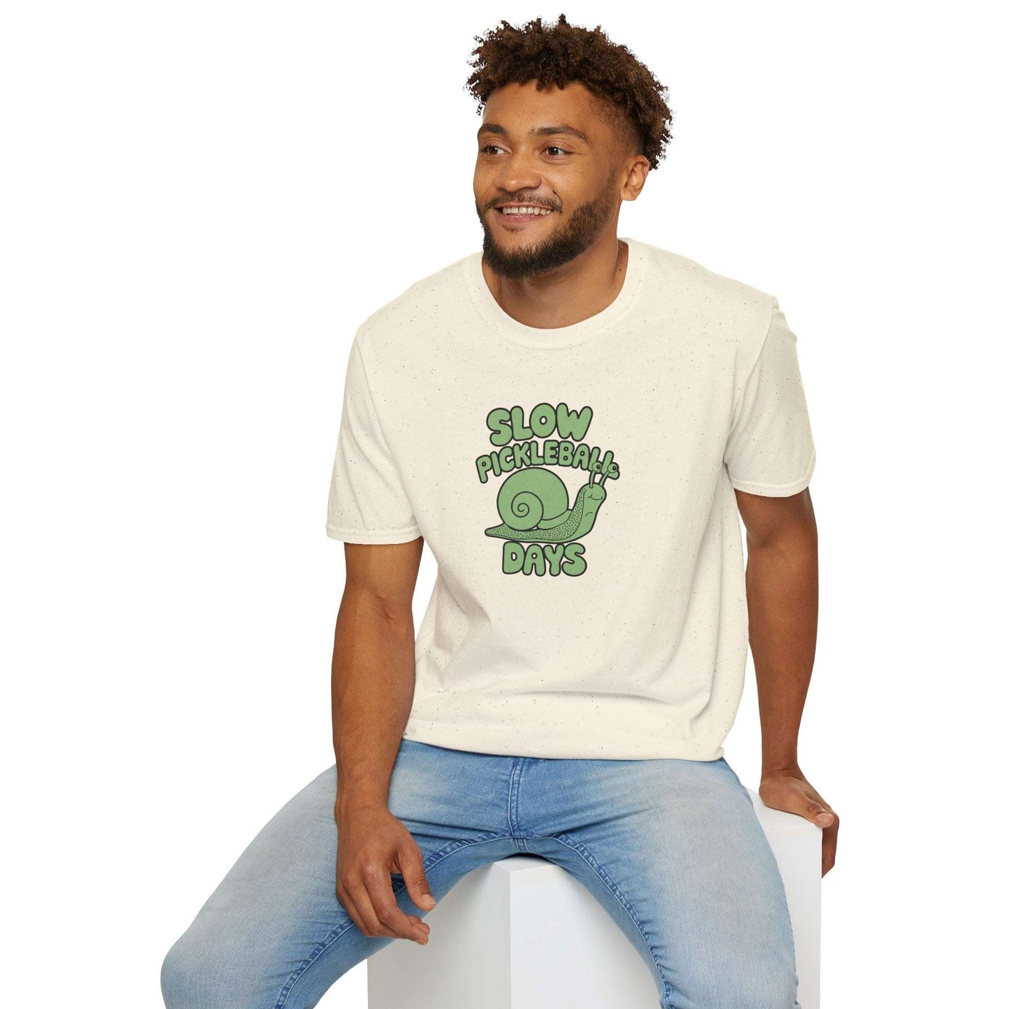 Men's Soft Pickleball T-shirt - Slow Pickleball Days