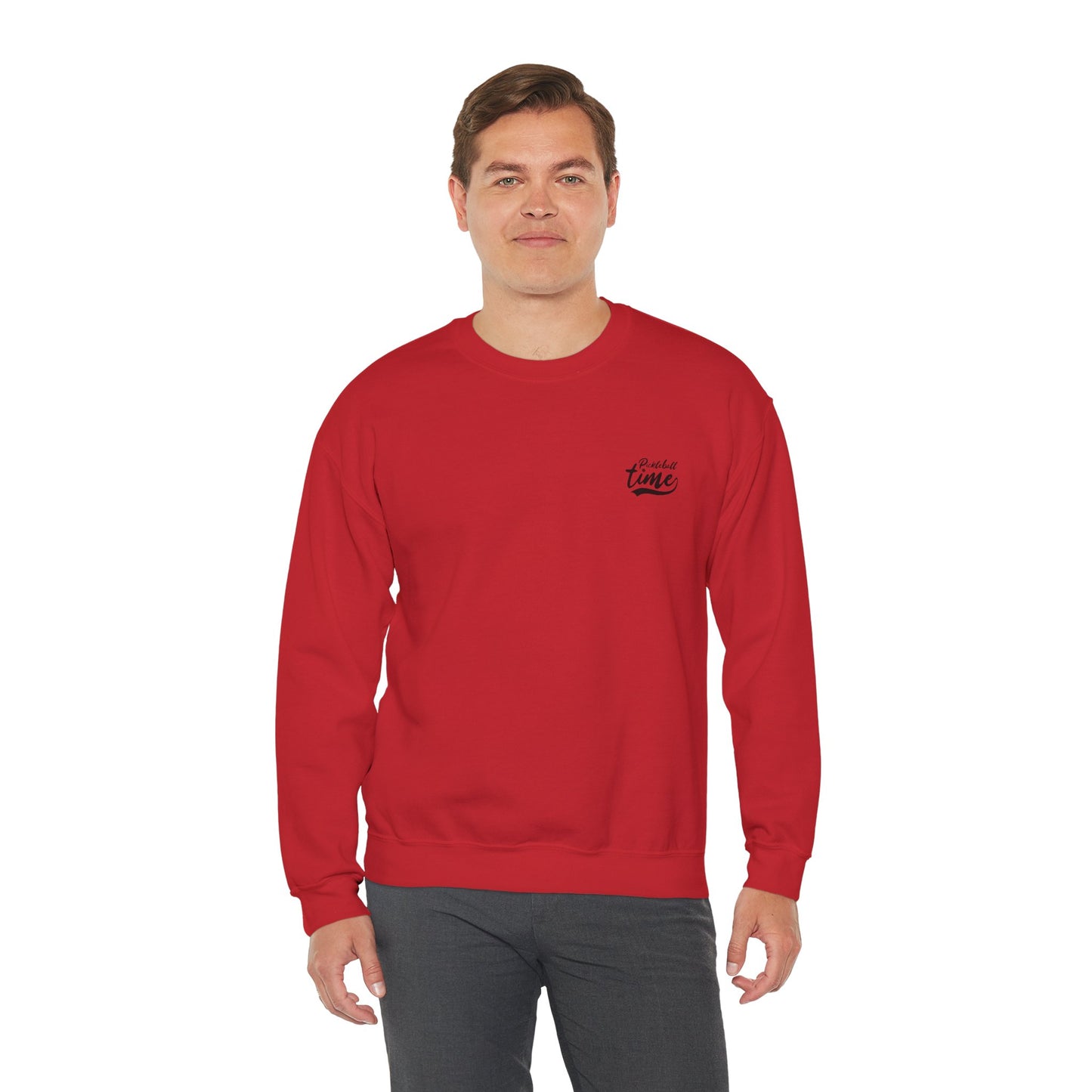 Men's Comfy Pickleball Sweatshirt - This Is My Happy Hour Pickleball