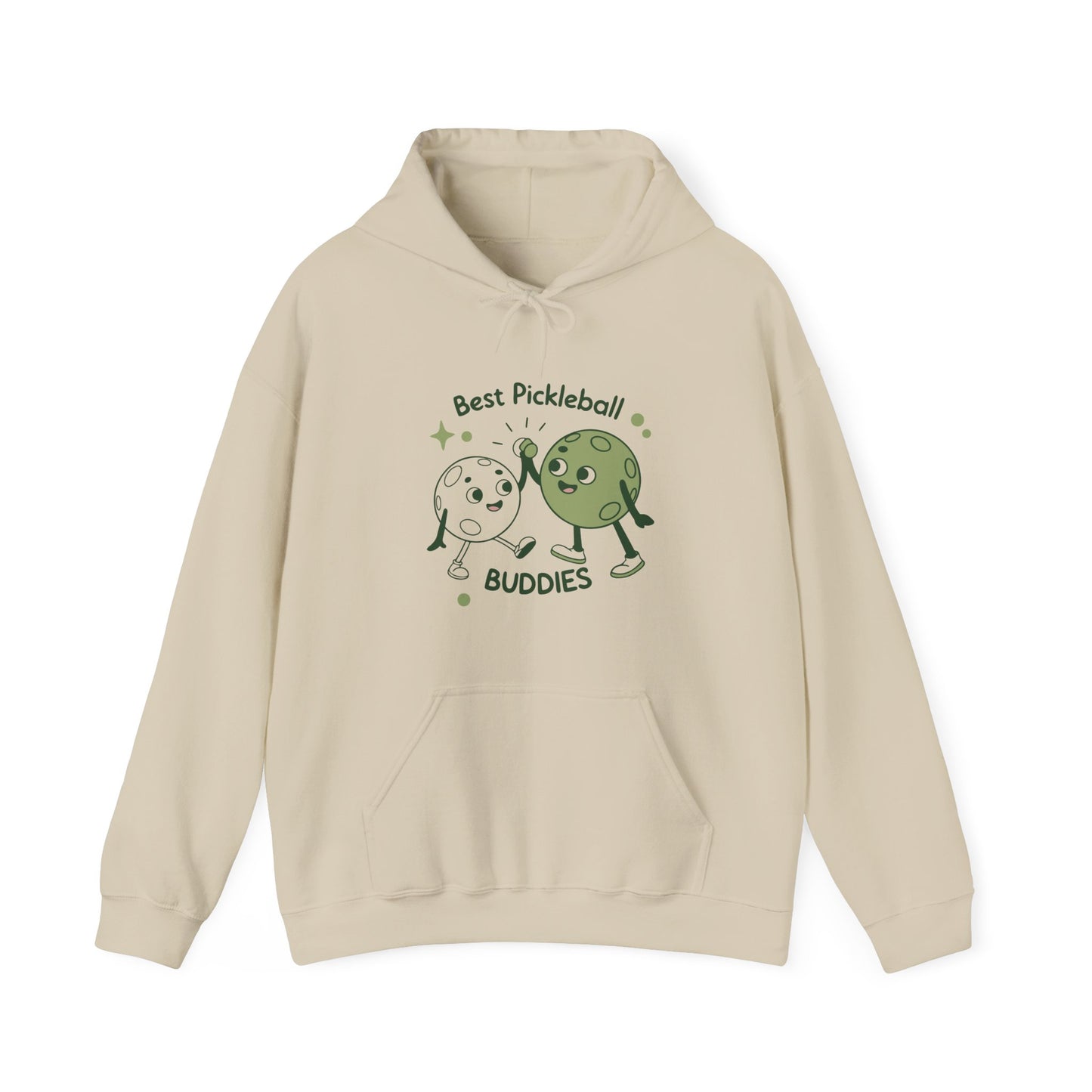 Men's Cute Pickleball Hoodie - Best Pickleball Buddies Beige