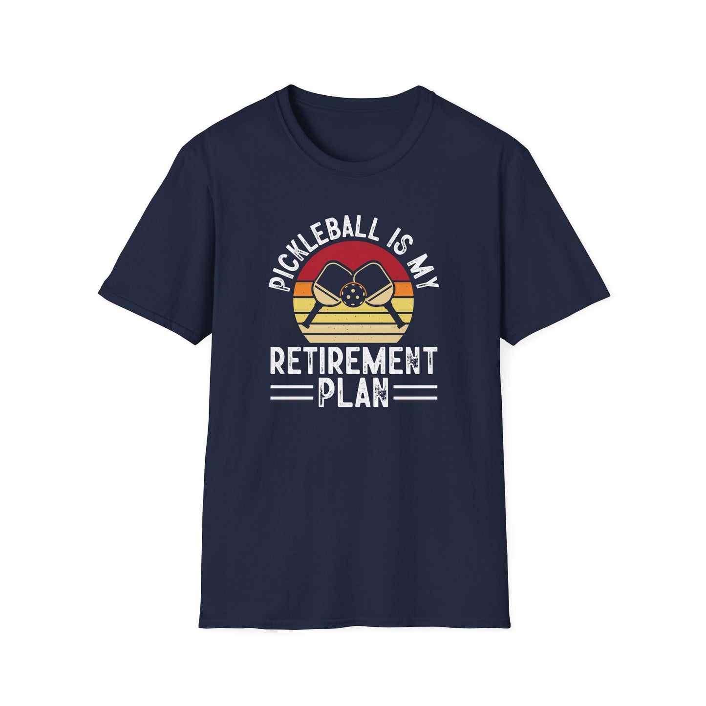 Men's Cool Pickleball T-shirt - Pickleball Is My Retirement Plan Navy