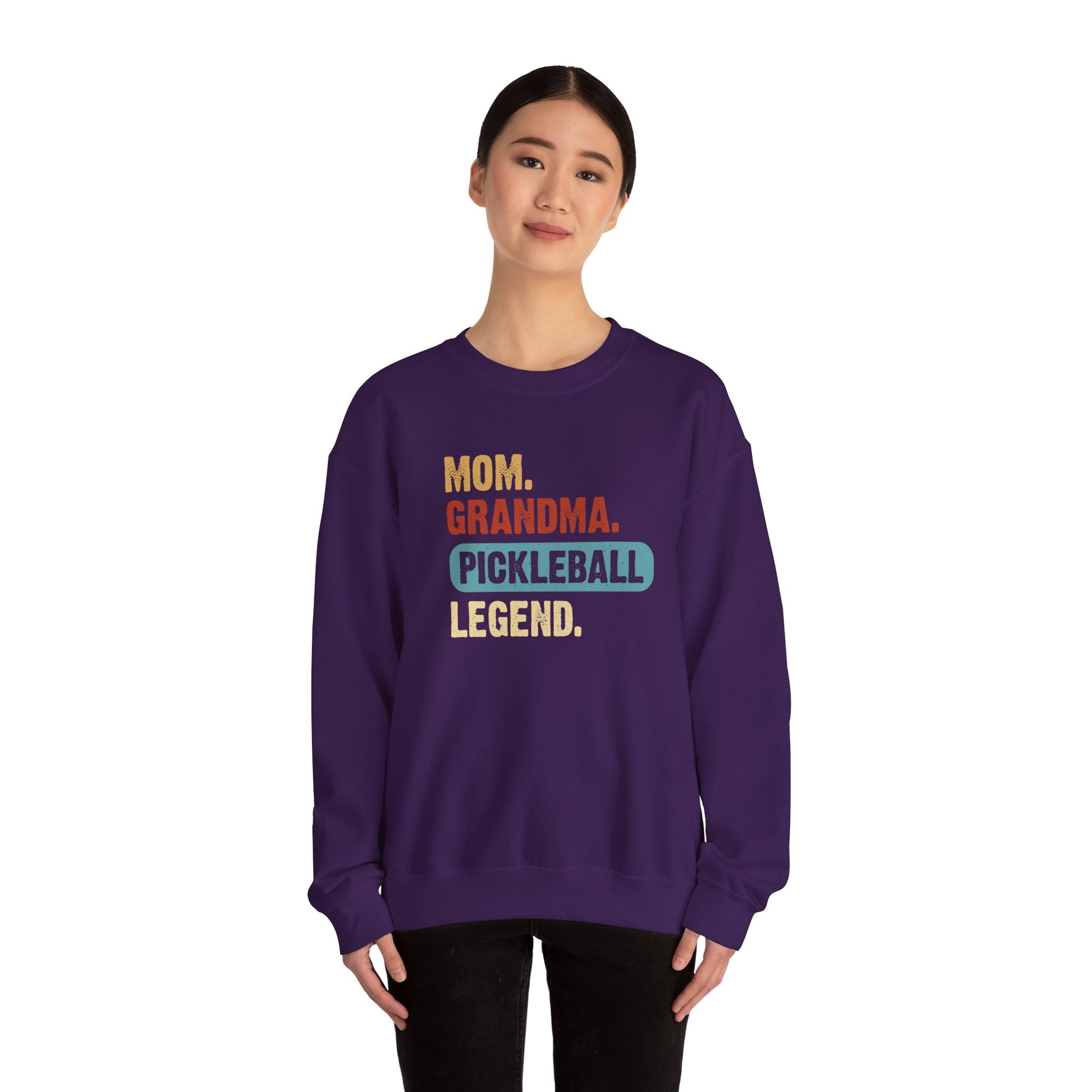 Women's Stylish Pickleball Sweatshirt - Mom Grandma Pickleball Legend