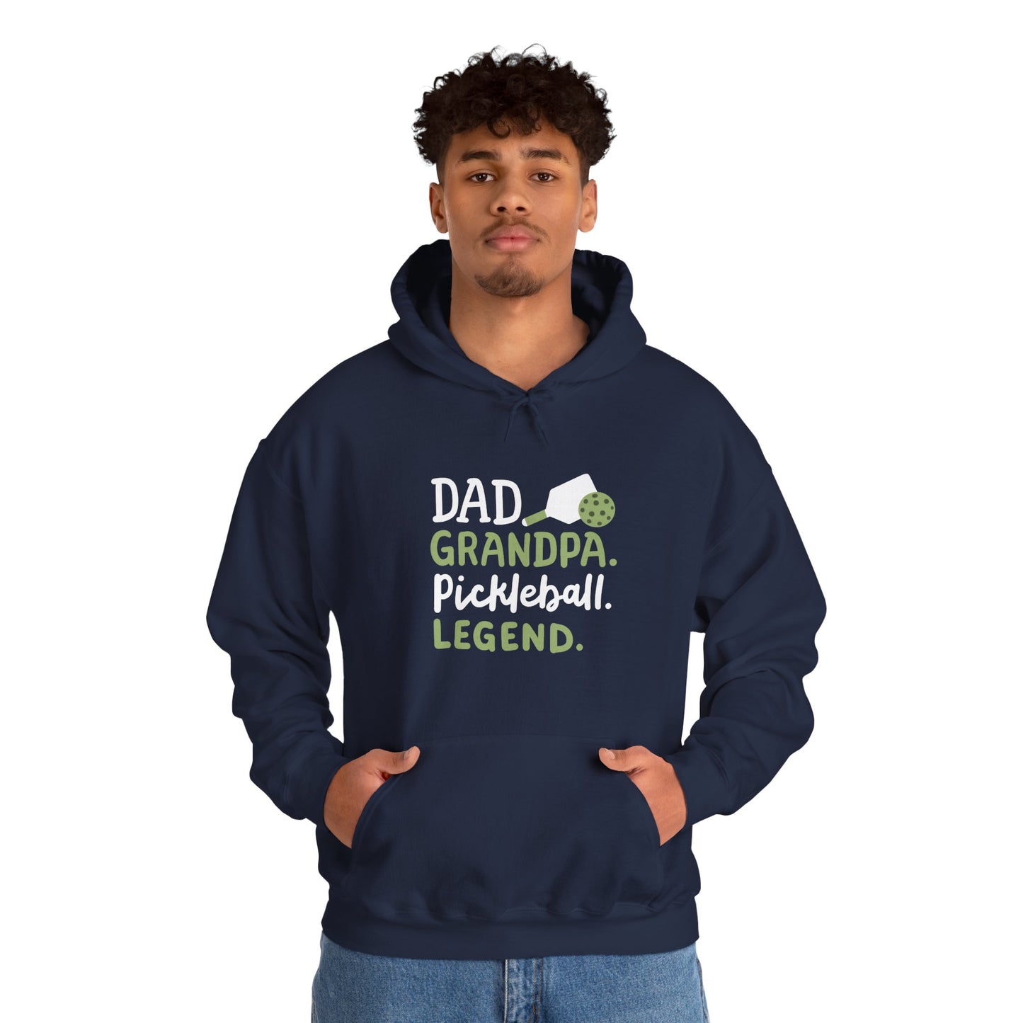 Men's Comfy Pickleball Hoodie - Dad Grandpa Pickleball Legend